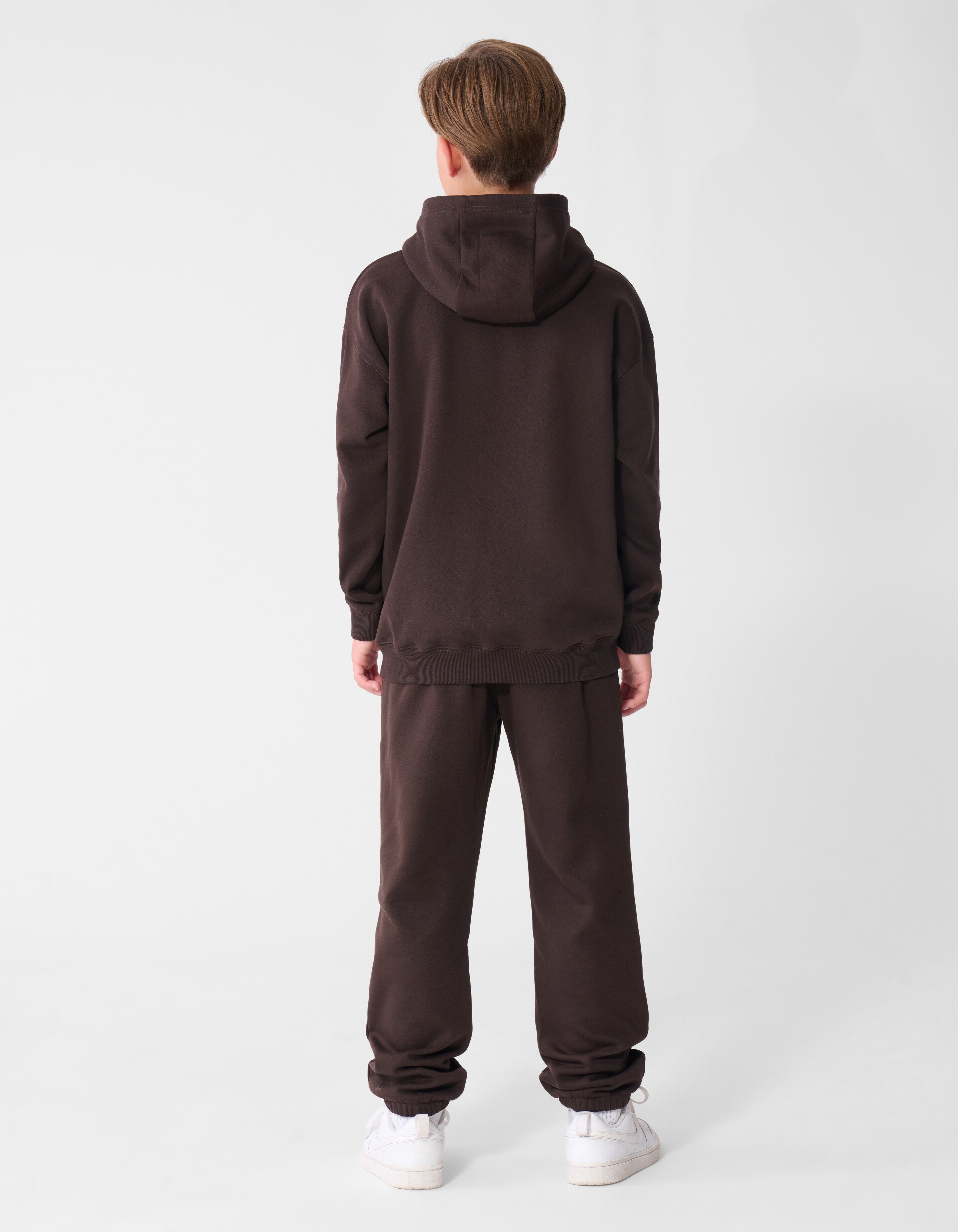 Minimal Hoodie Dunkelbraun SHOEBY BOYS