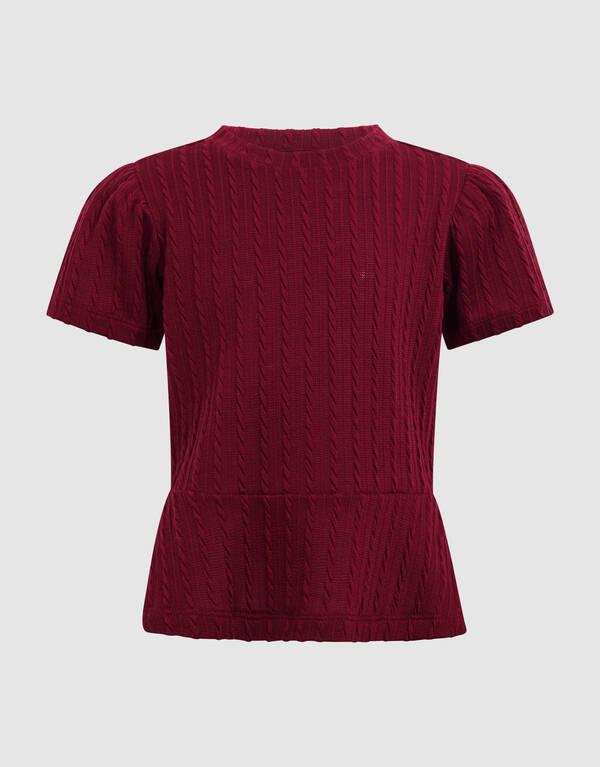 Schößchen-Top Dunkelrot SHOEBY GIRLS