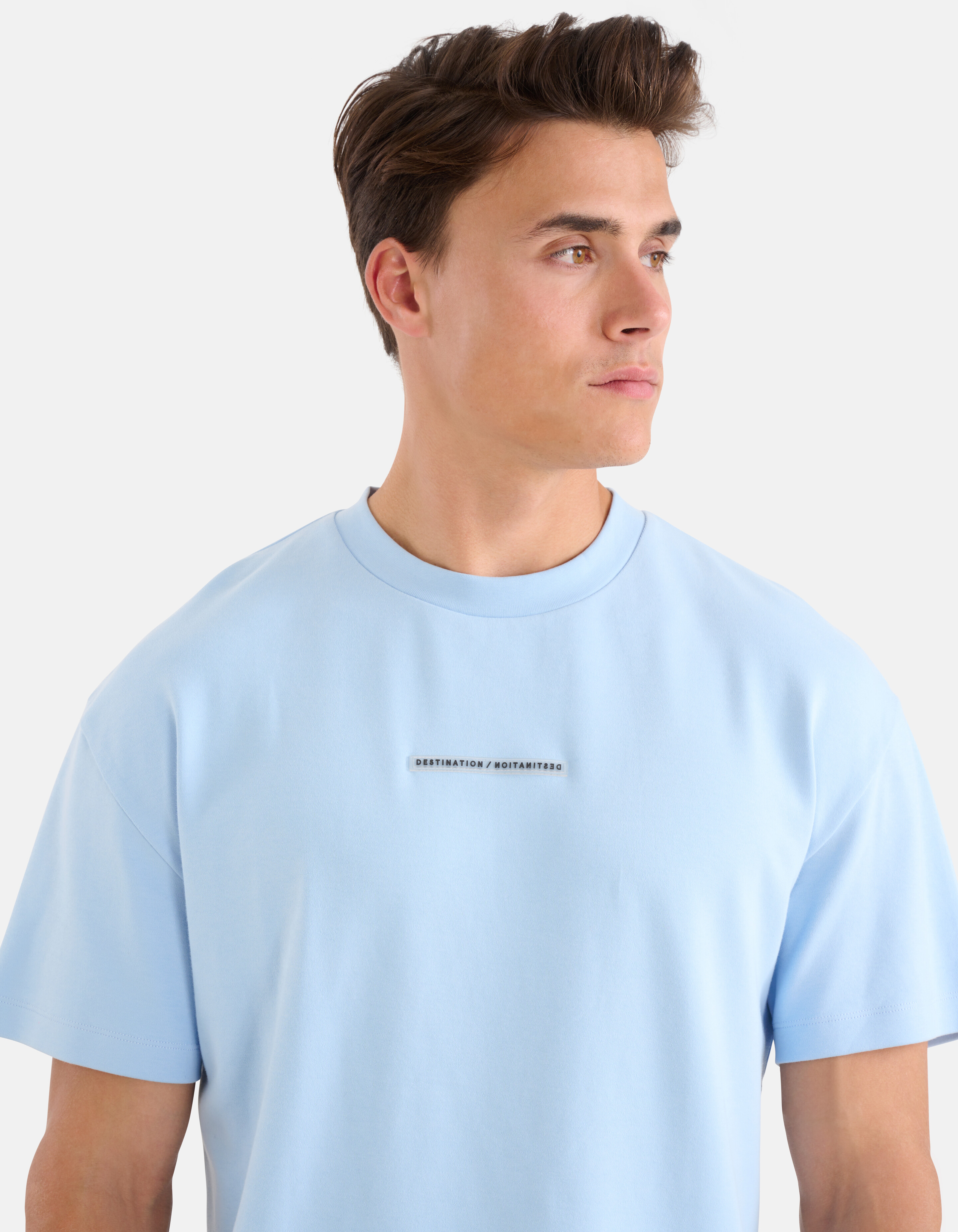 Badge T-shirt Lichtblauw SHOEBY MEN