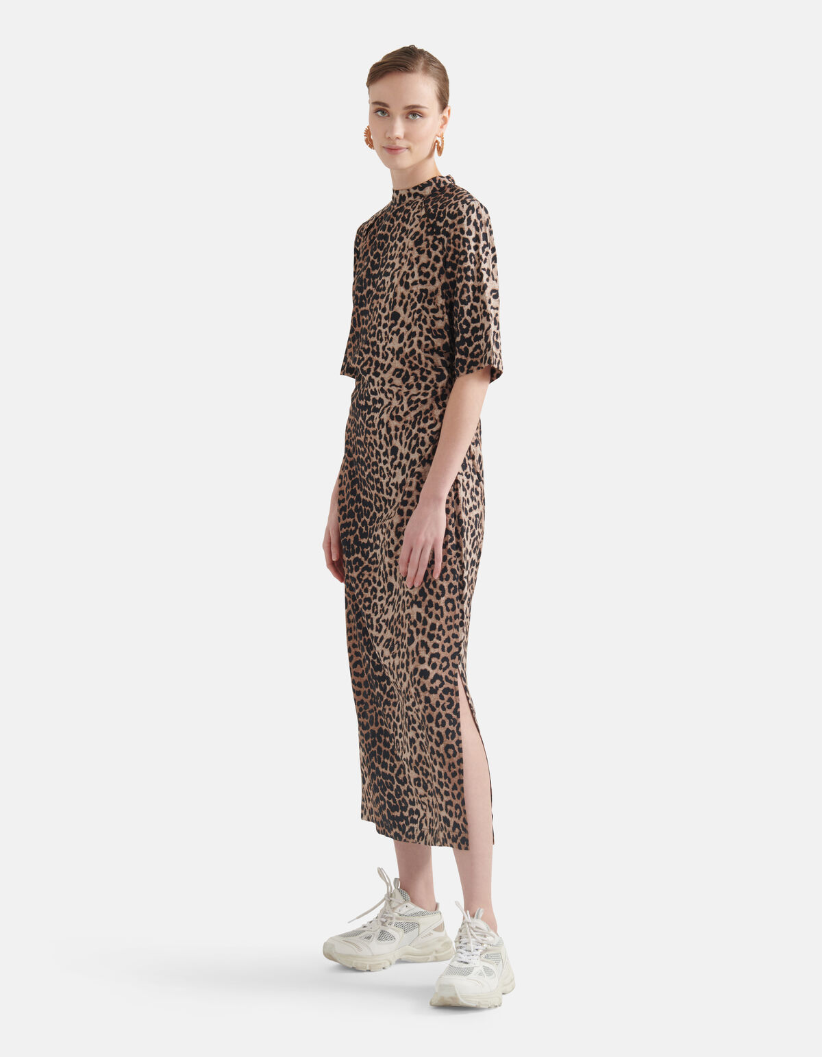 Leopard bedrucktes Kleid Braun SHOEBY WOMEN