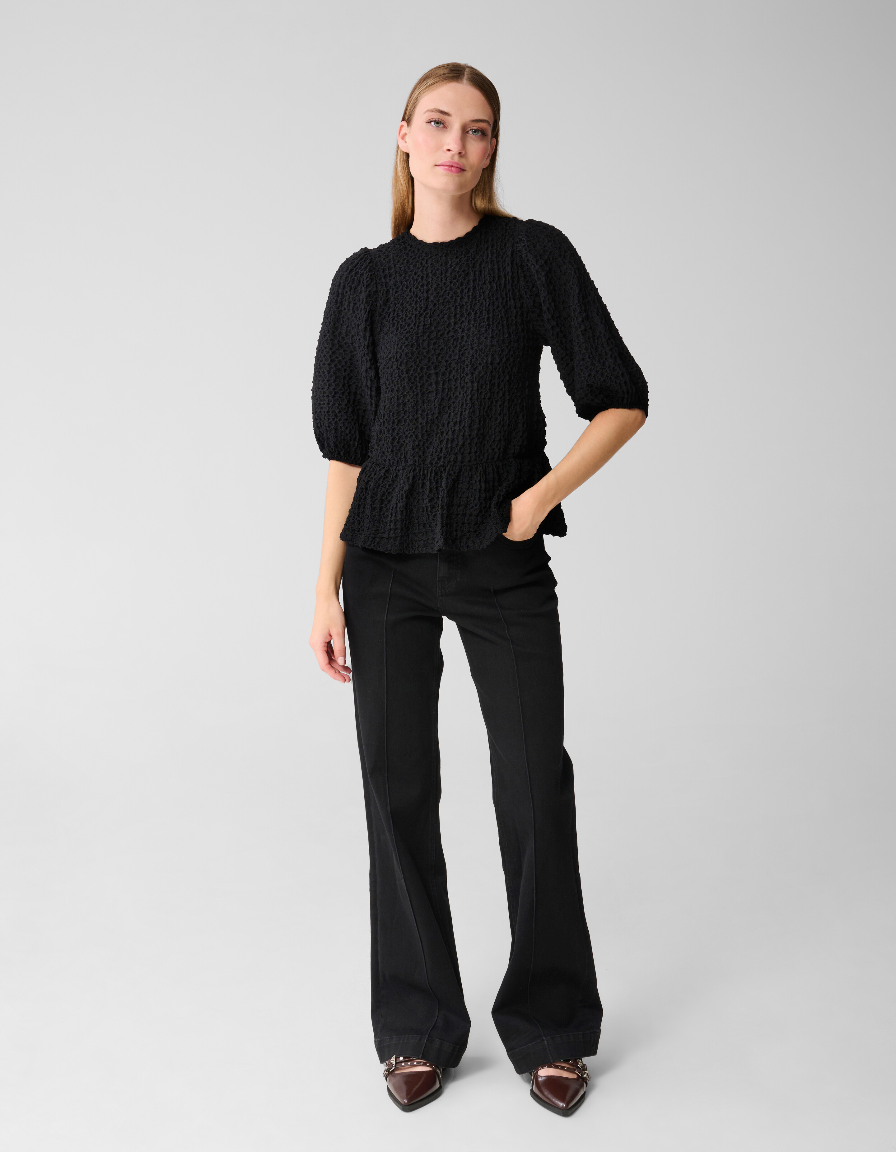 Flared Fit Jeans Schwarz SHOEBY WOMEN