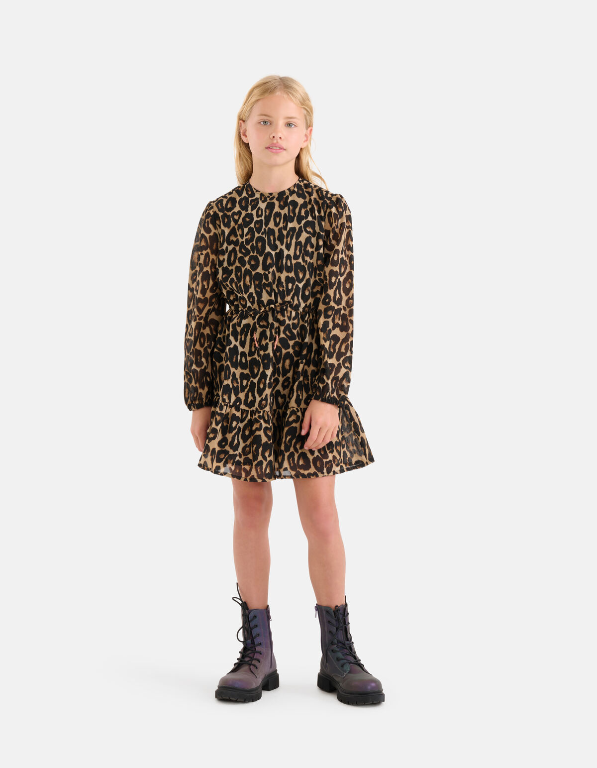 Leopard Print Kleid Braun SHOEBY GIRLS