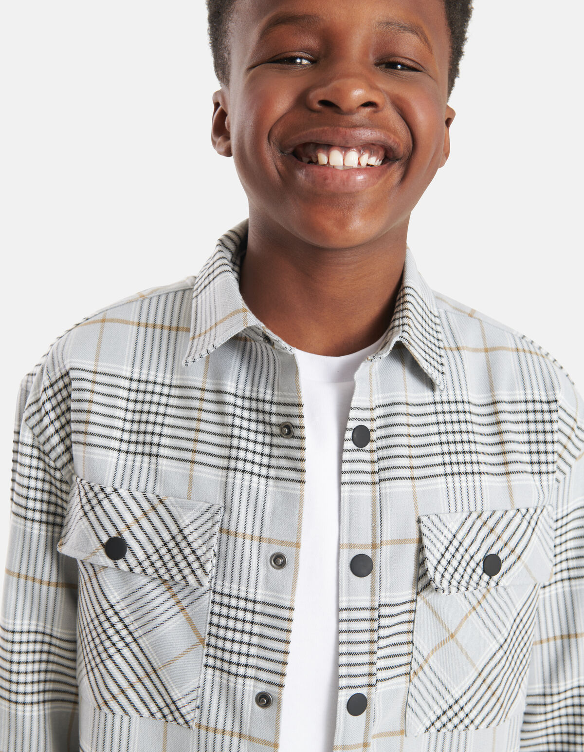 Kariertes Überhemd Grau SHOEBY BOYS