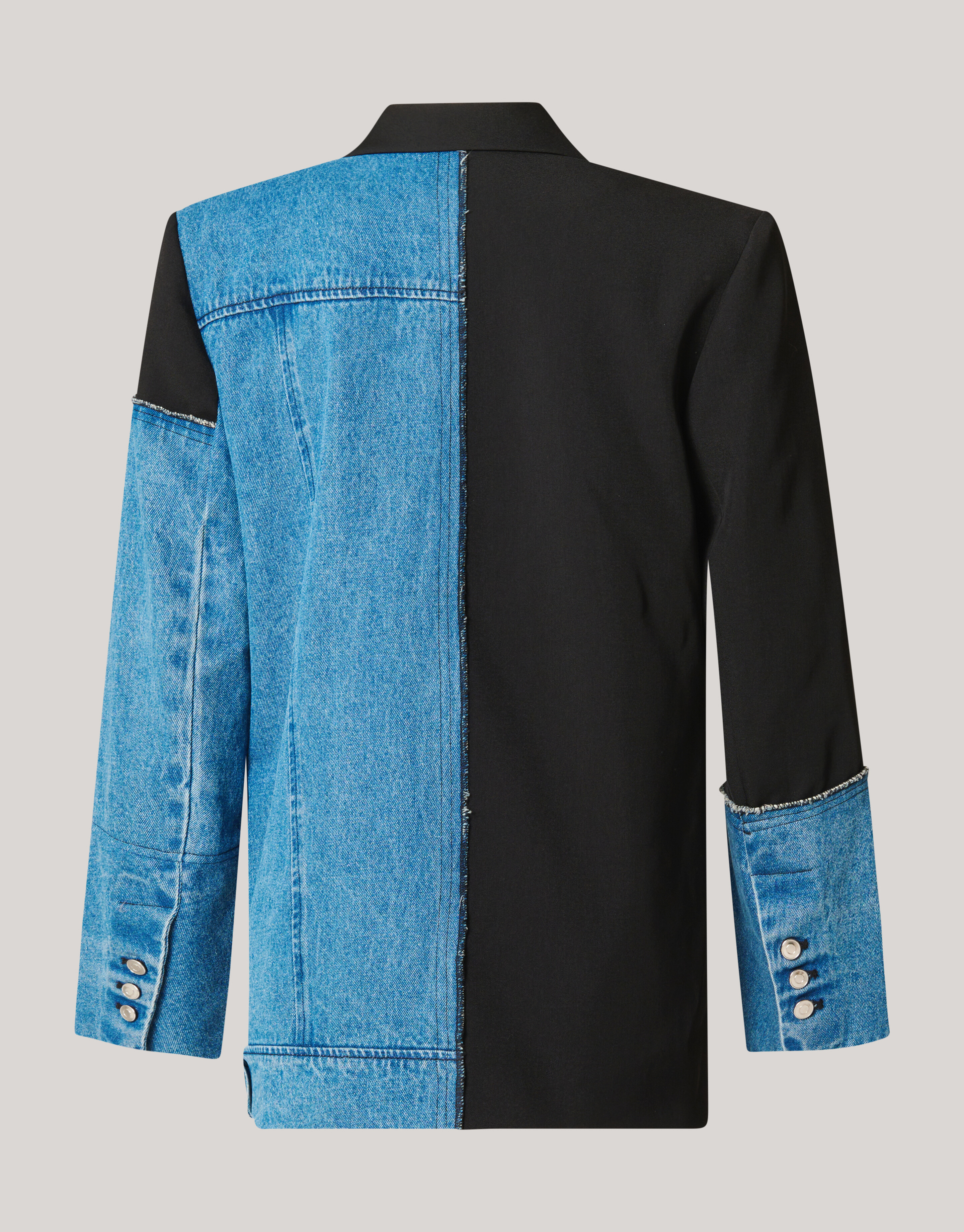 Zweifarbiger Denim-Blazer Schwarz/Blau SHOEBY WOMEN