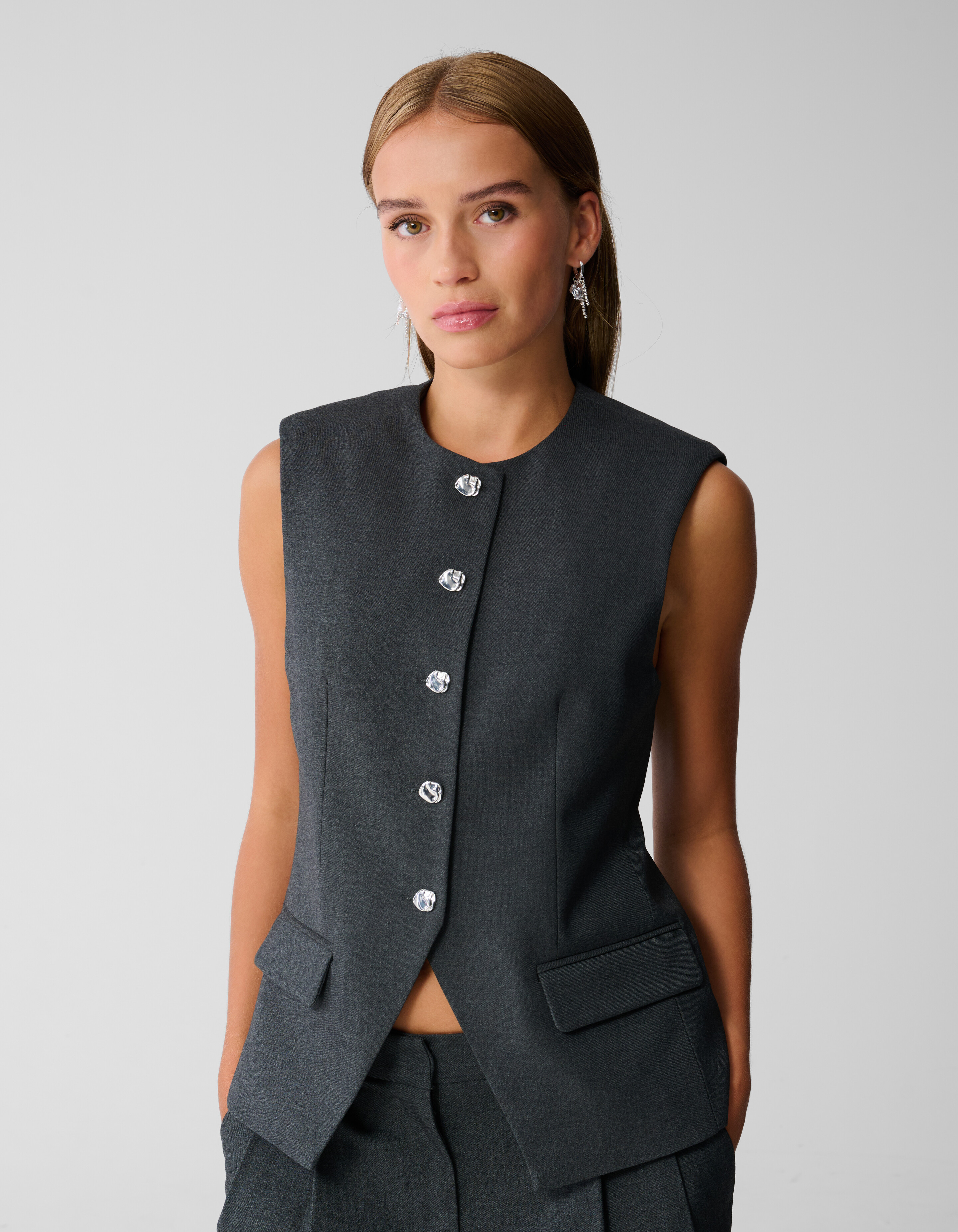 Strickjacke Dunkelgrau SHOEBY WOMEN