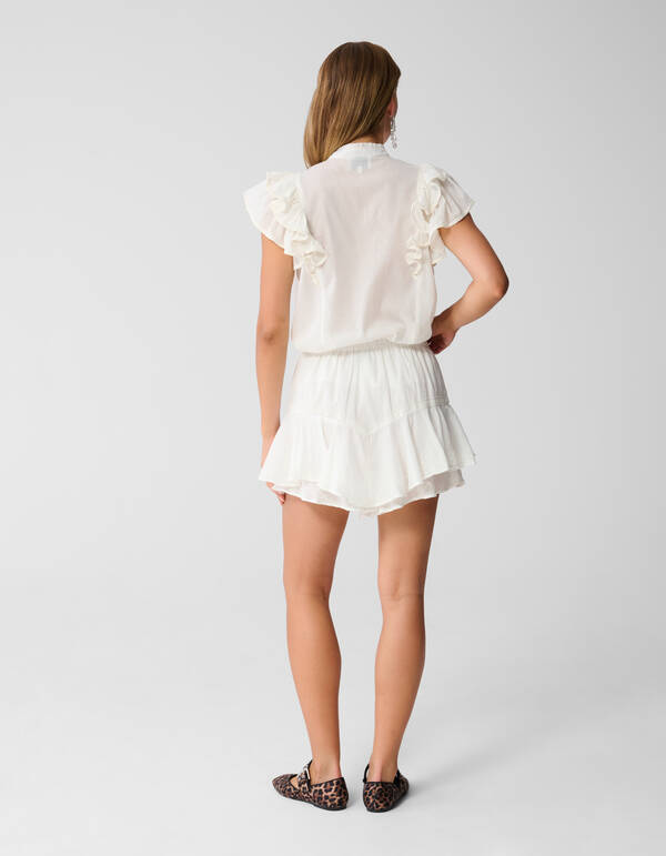 Rüschen-Top Weiß SHOEBY WOMEN