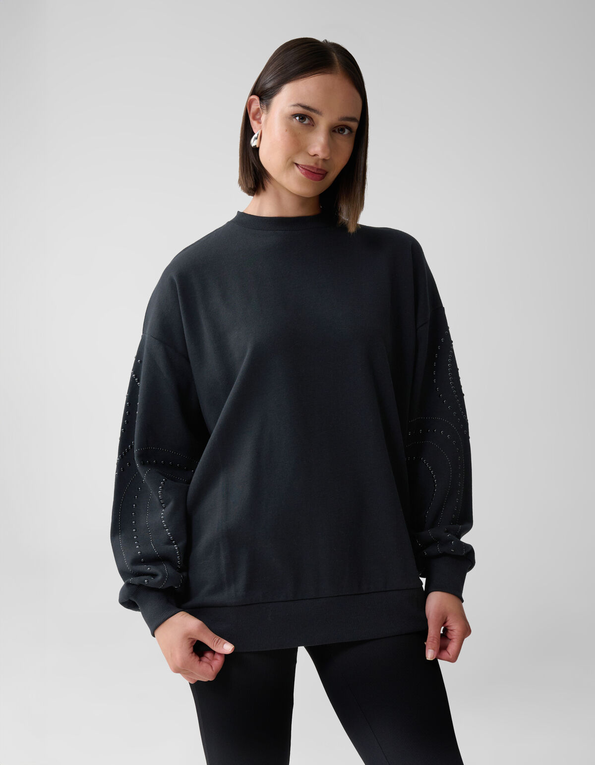 Nietenpullover Schwarz SHOEBY WOMEN