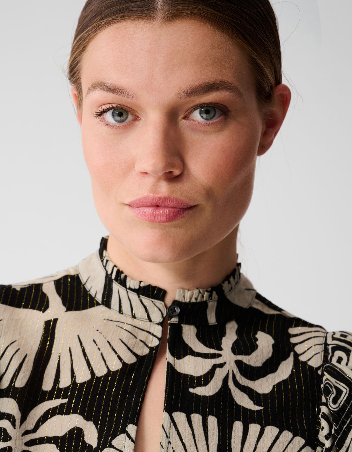 Bedrucktes R&uuml;schentop Schwarz/Wei&szlig; SHOEBY WOMEN