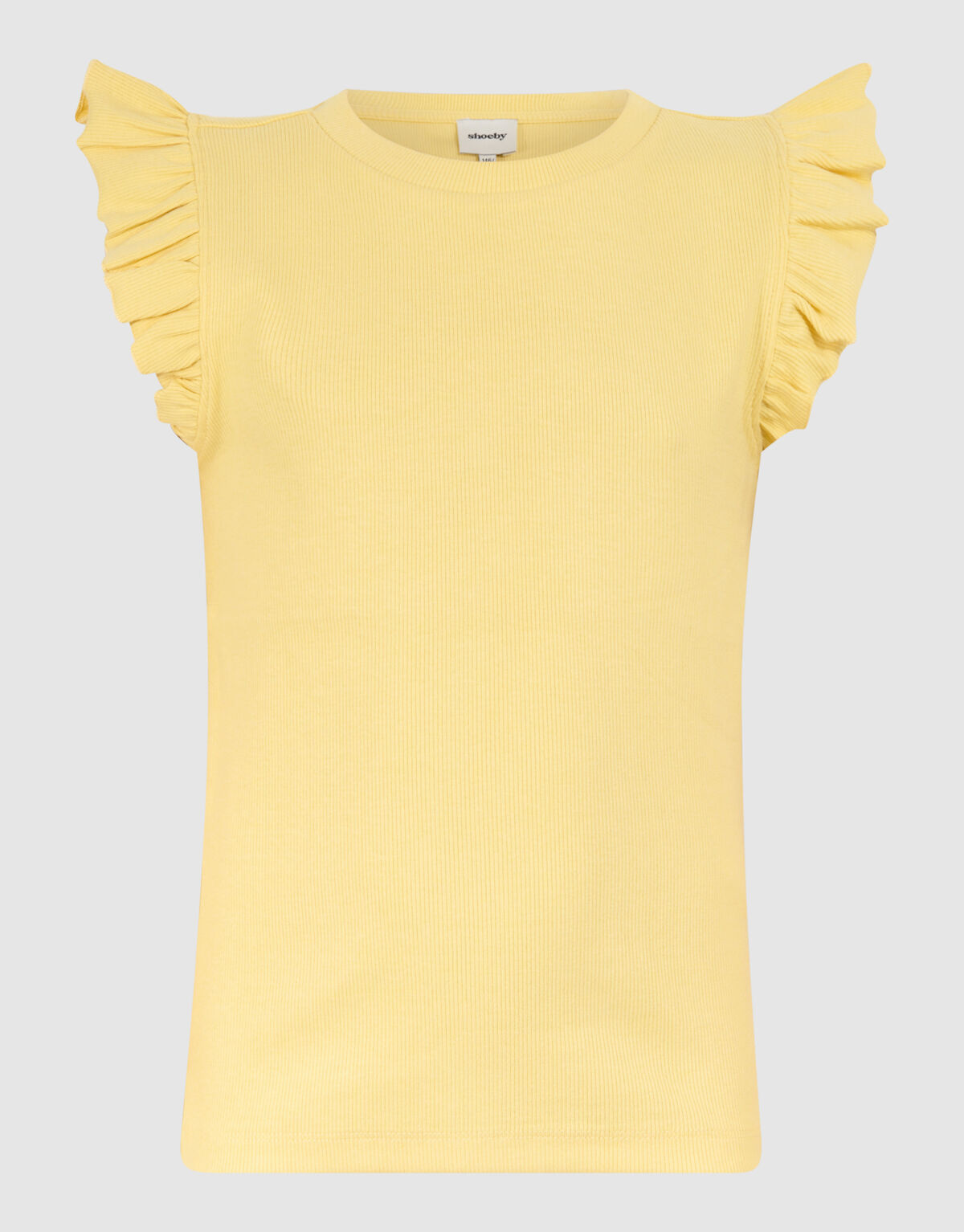 Ruffle Rib Top Hellgelb SHOEBY GIRLS
