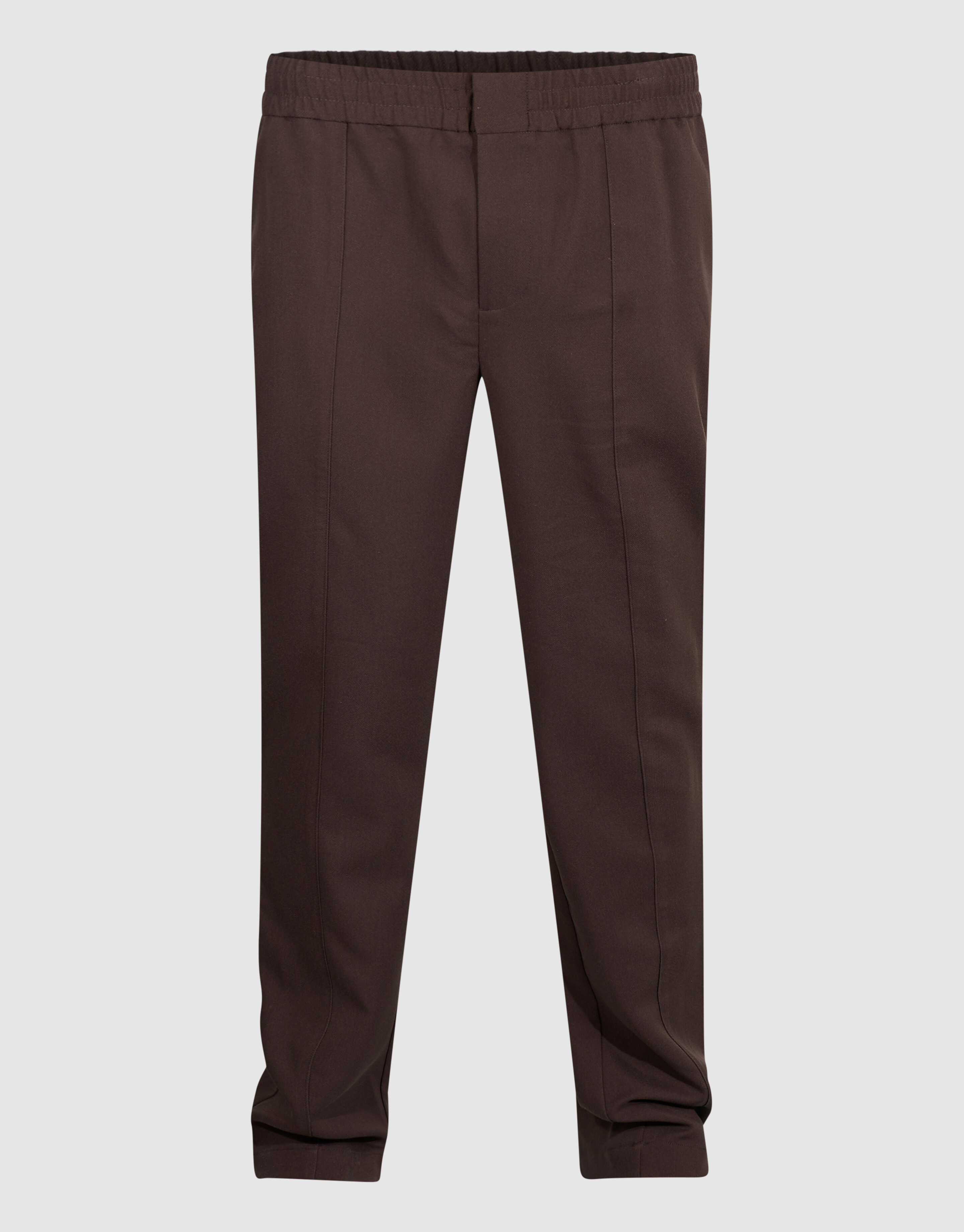 Straight Fit Pintuck Hose Dunkelbraun SHOEBY MEN