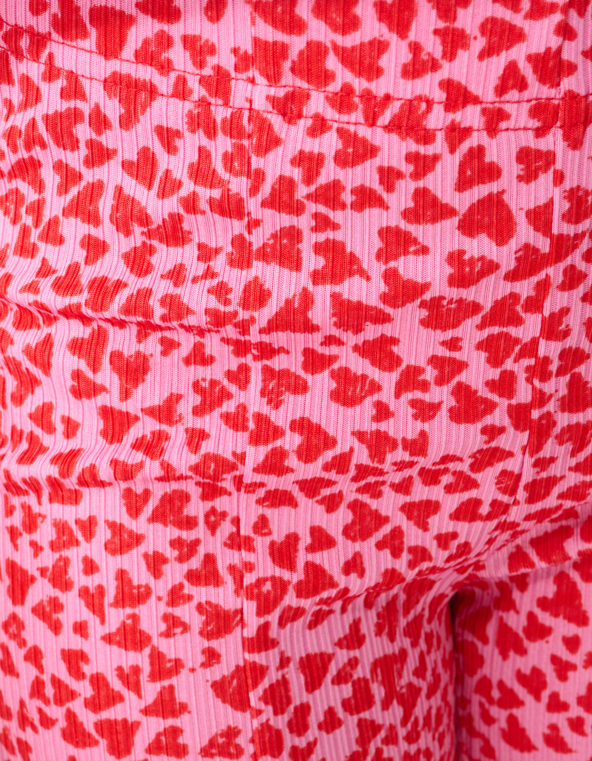 Rib Heart Flaired Legging Rosa SHOEBY GIRLS