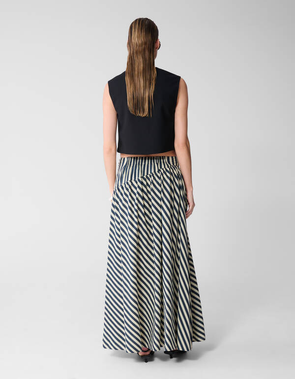 Gestreifter Maxi-Rock Hellgr&uuml;n von Lonneke SHOEBY WOMEN