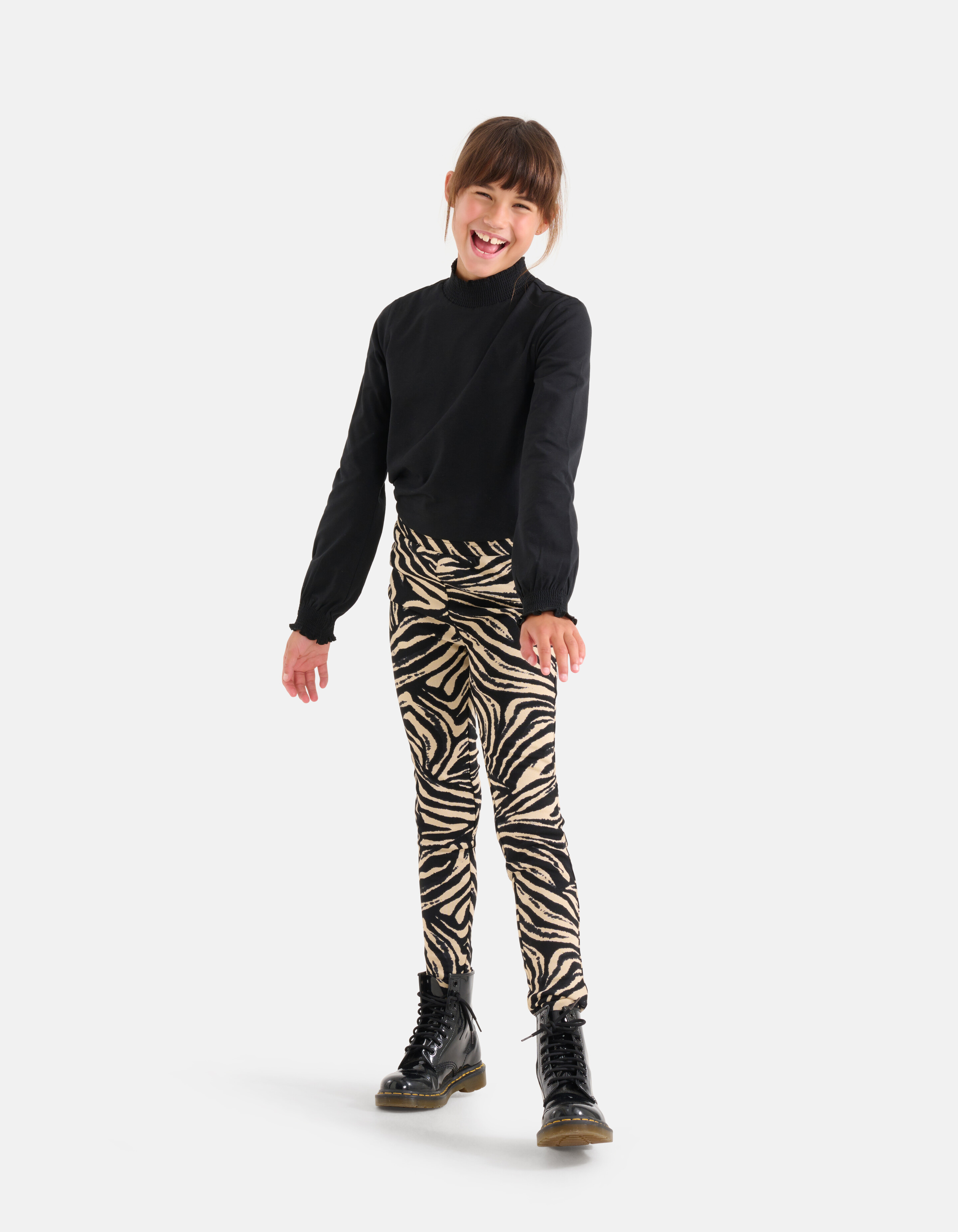 Zebra Print Legging Schwarz SHOEBY GIRLS
