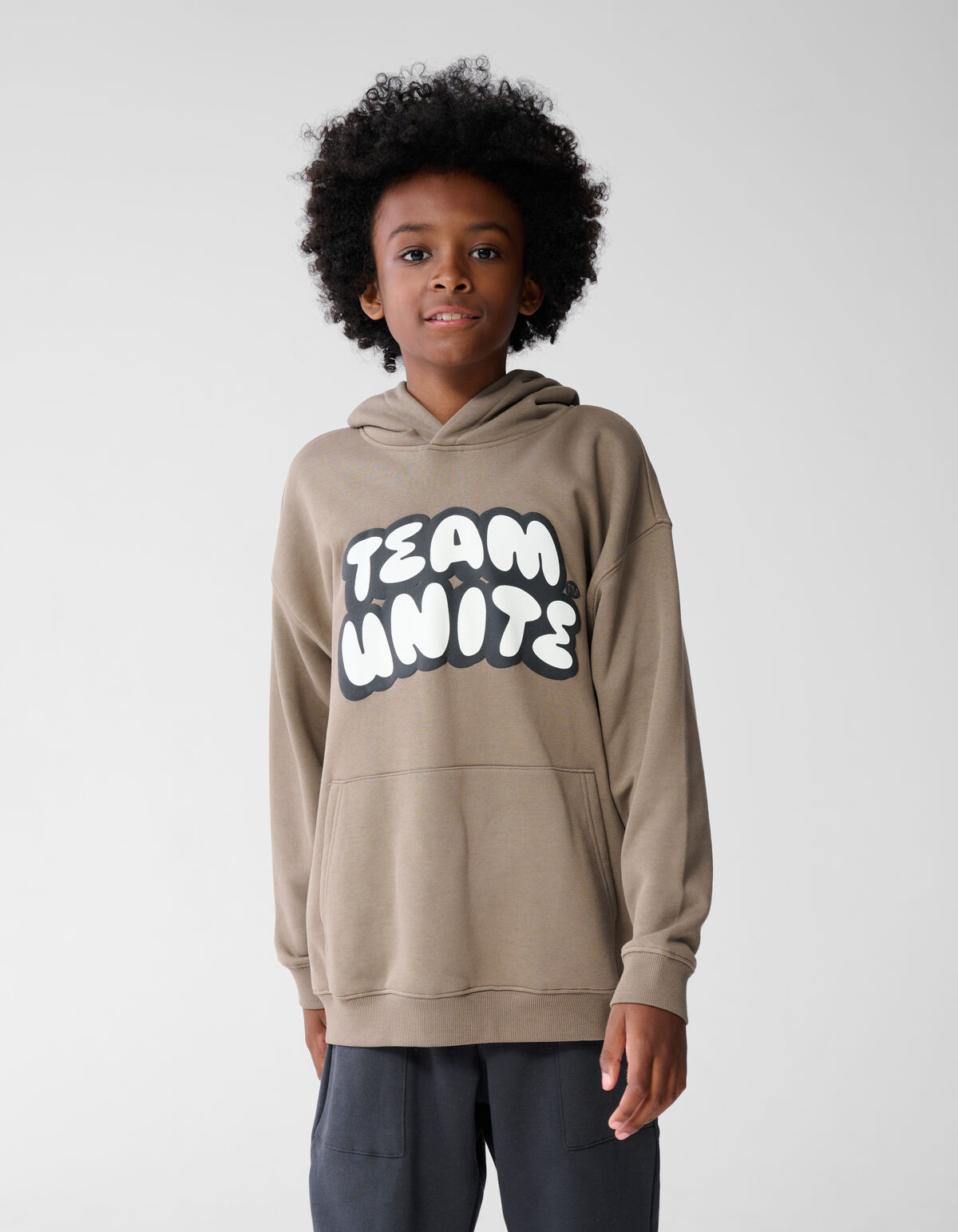 Team Unite Artwork Hoodie Khaki SHOEBY BOYS