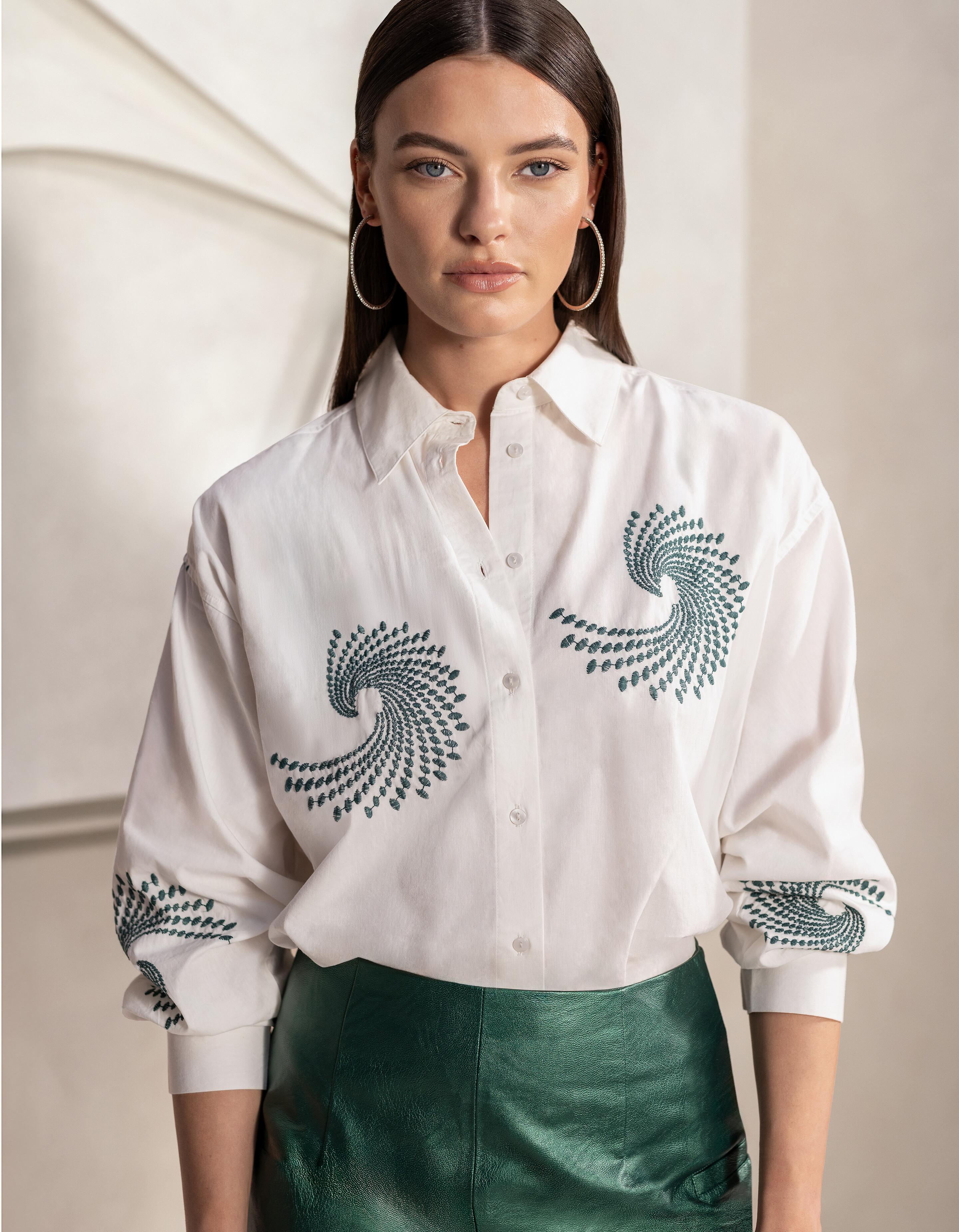Gestickte Bluse Weiß von Mieke SHOEBY WOMEN