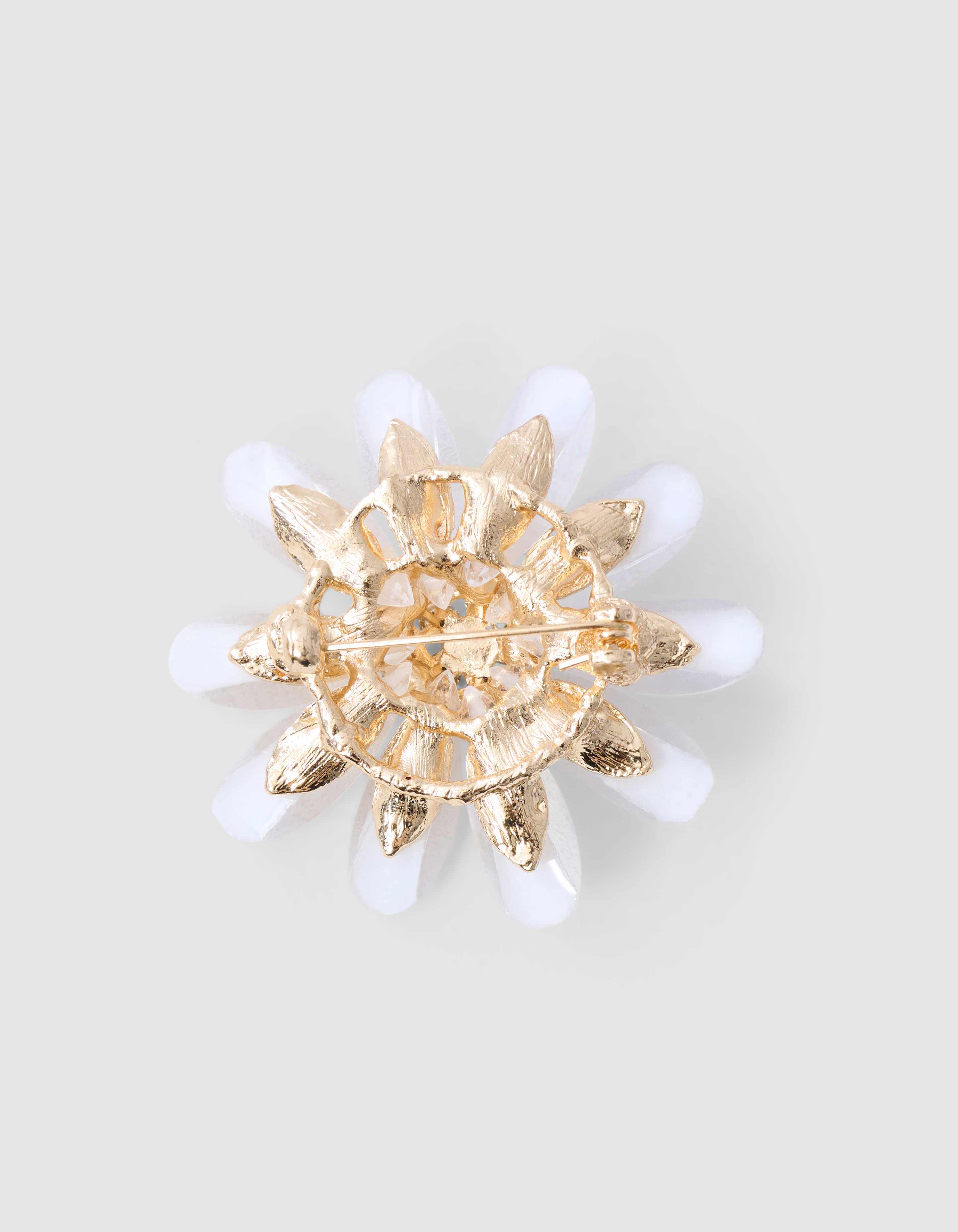 Brosche Blume Off White SHOEBY ACCESSOIRES