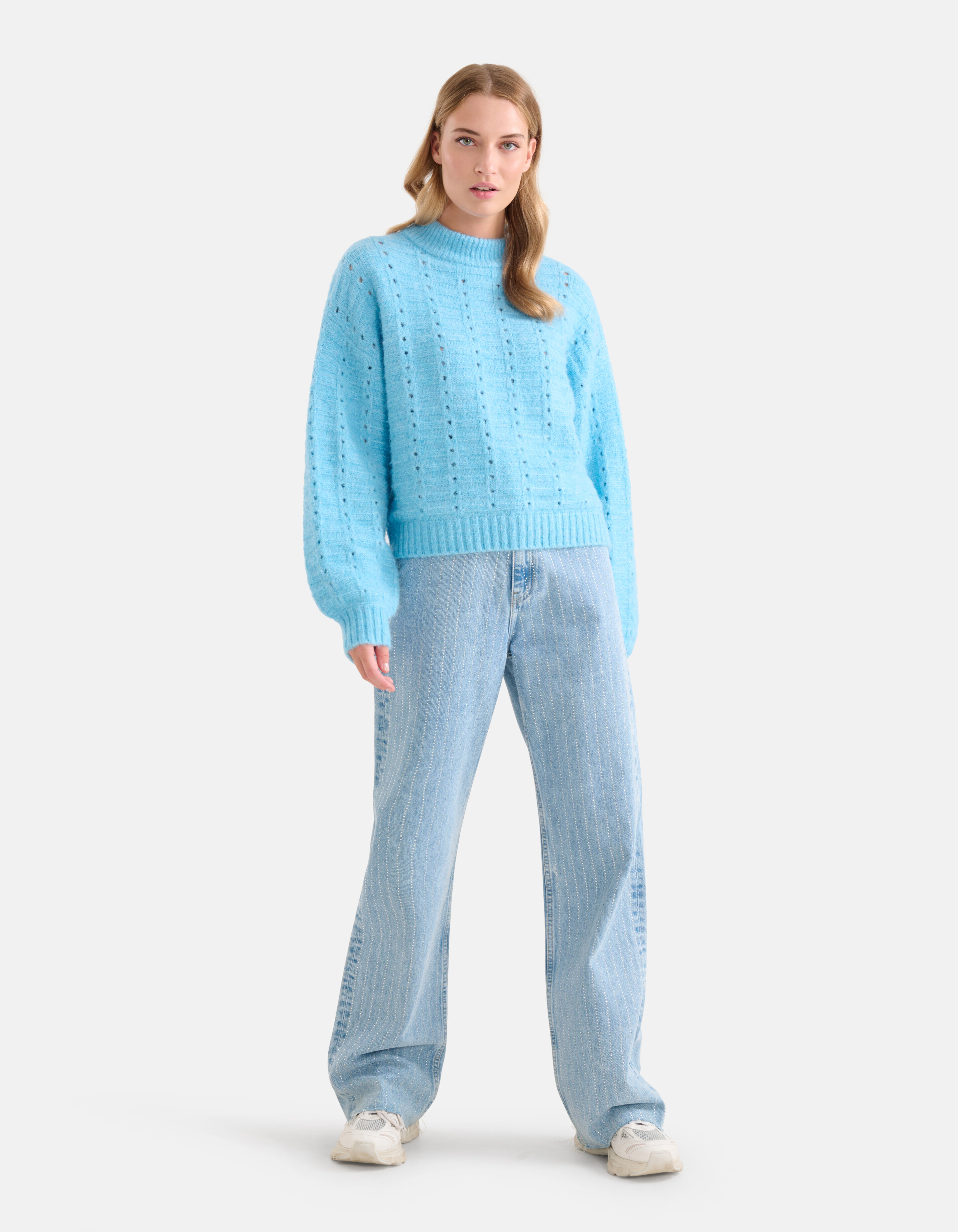 Kabelpullover hellblau SHOEBY WOMEN