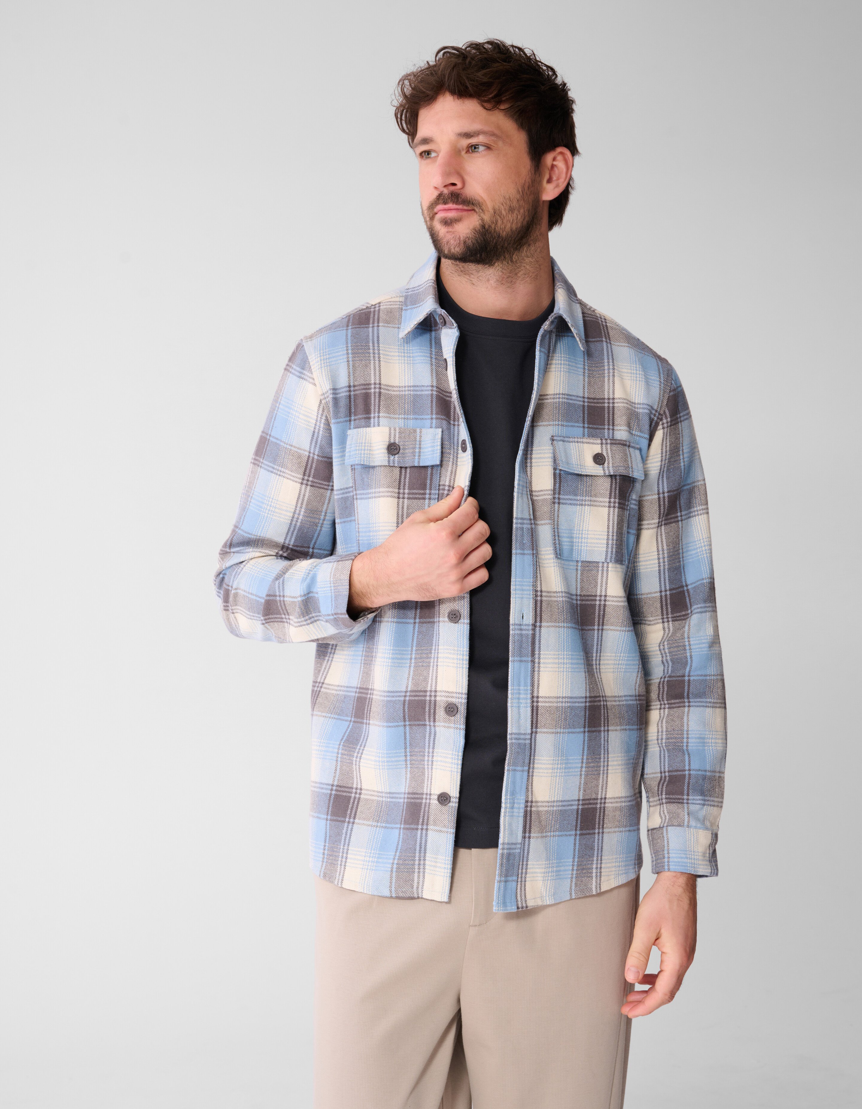 Kariertes Hemd Hellblau SHOEBY MEN