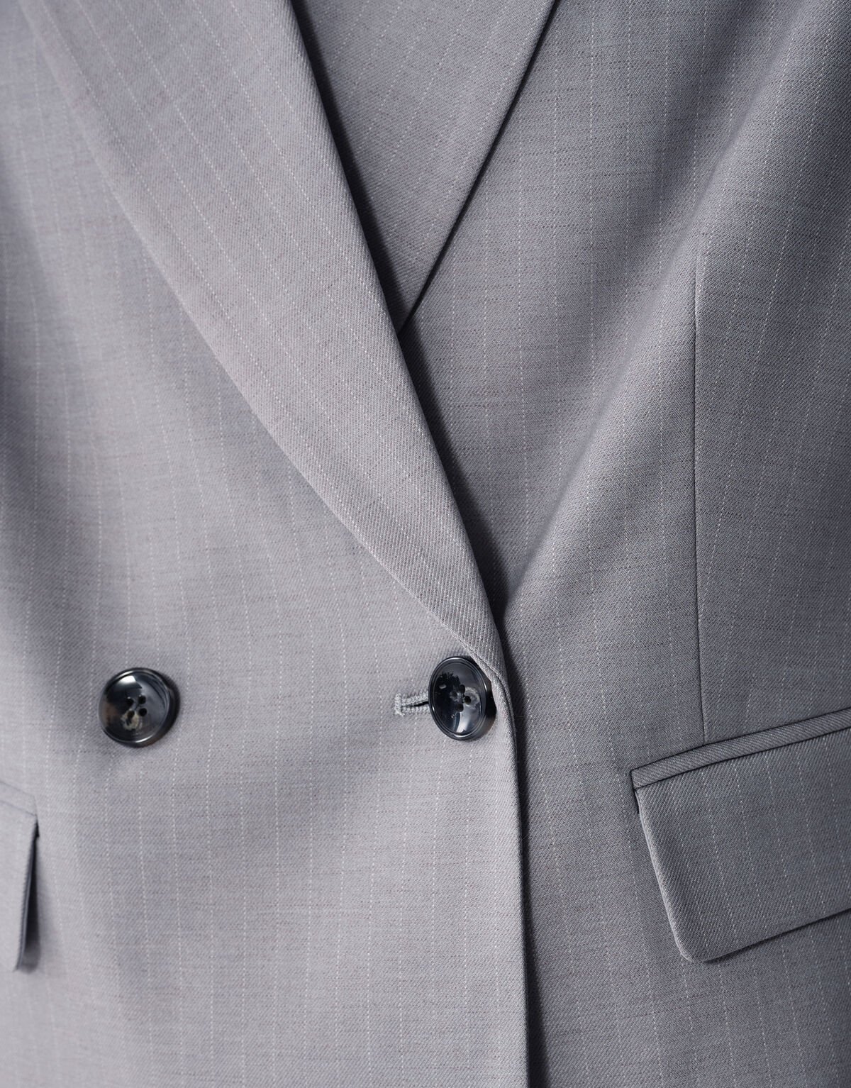 Taillierter Nadelstreifenblazer Hellgrau SHOEBY WOMEN