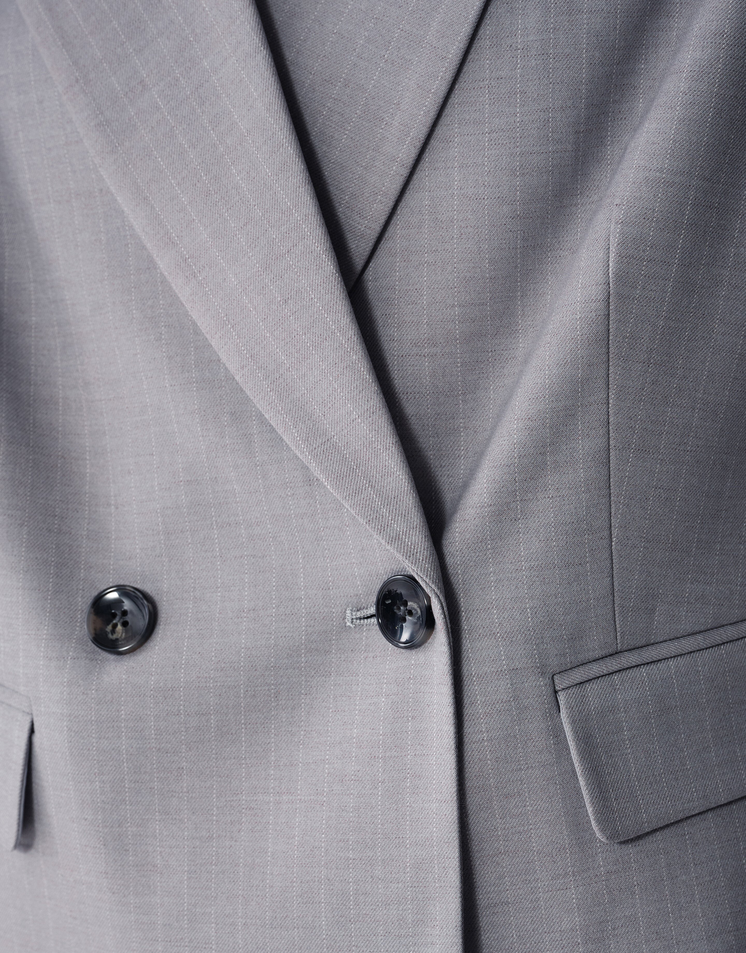 Taillierter Nadelstreifenblazer Hellgrau SHOEBY WOMEN