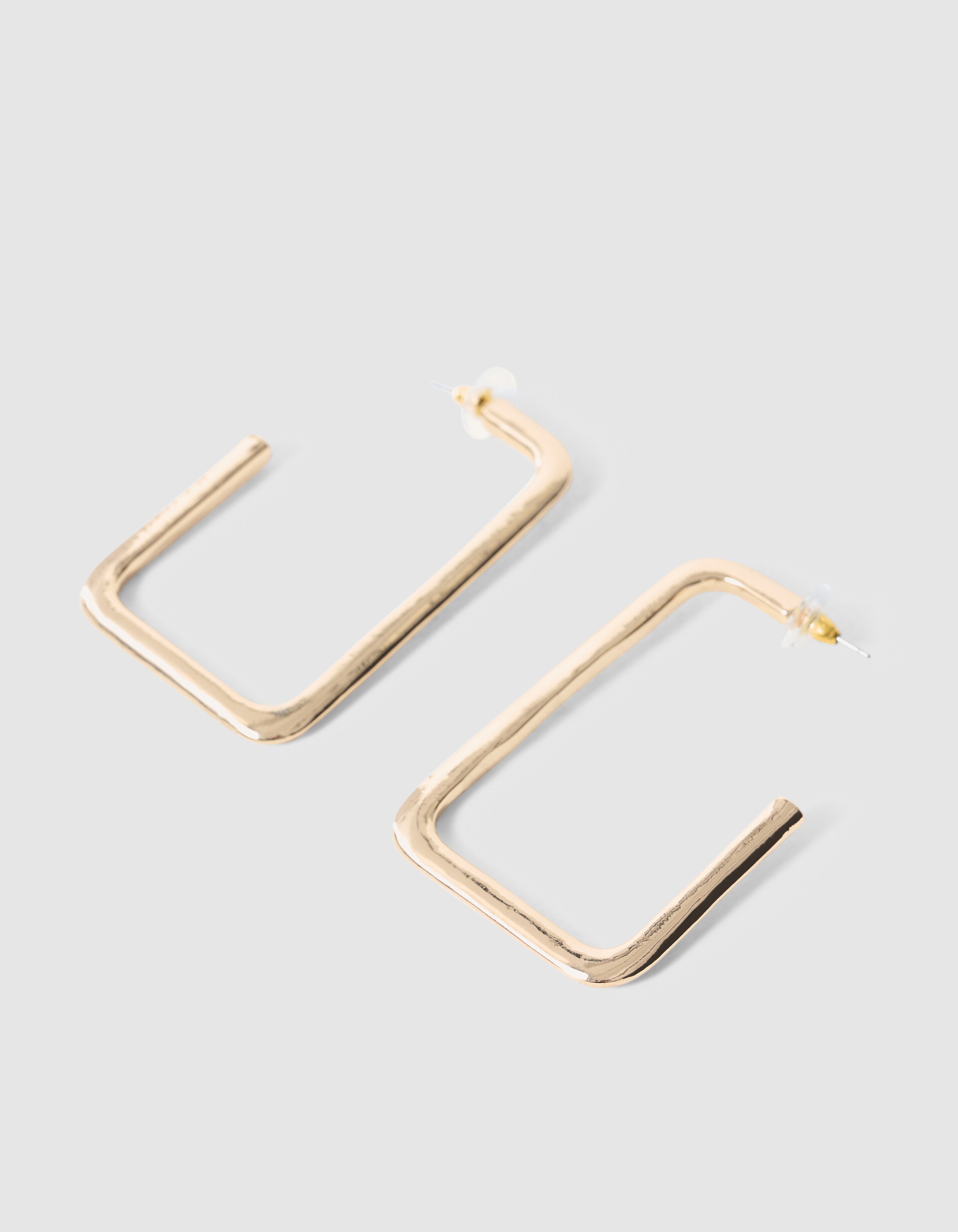 Quadratische Creolen Gold SHOEBY ACCESSOIRES