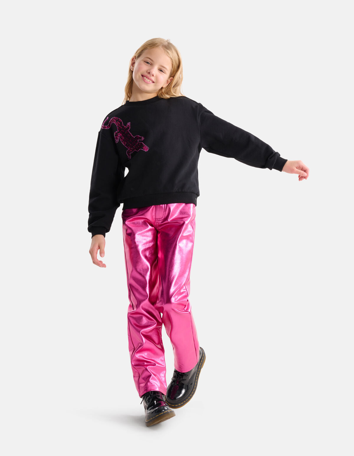 Pailletten-Pullover Schwarz SHOEBY GIRLS