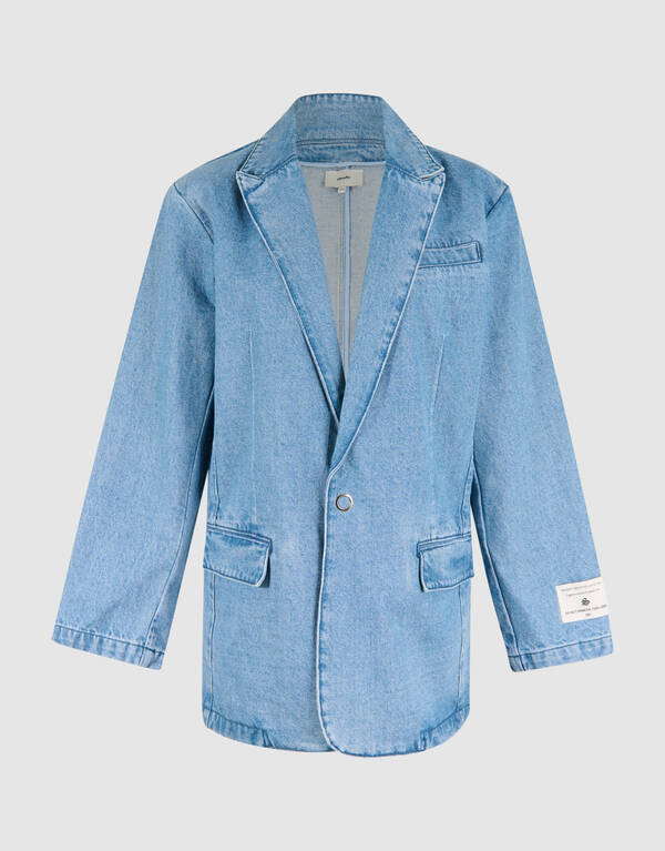 Übergroßer Denim-Blazer Mediumstone SHOEBY WOMEN