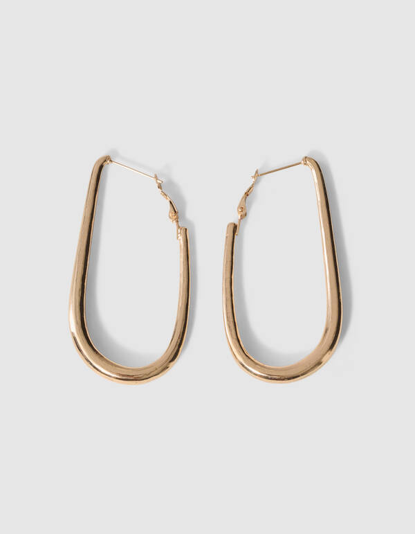 Rounded Square Ohrringe Gold SHOEBY ACCESSOIRES