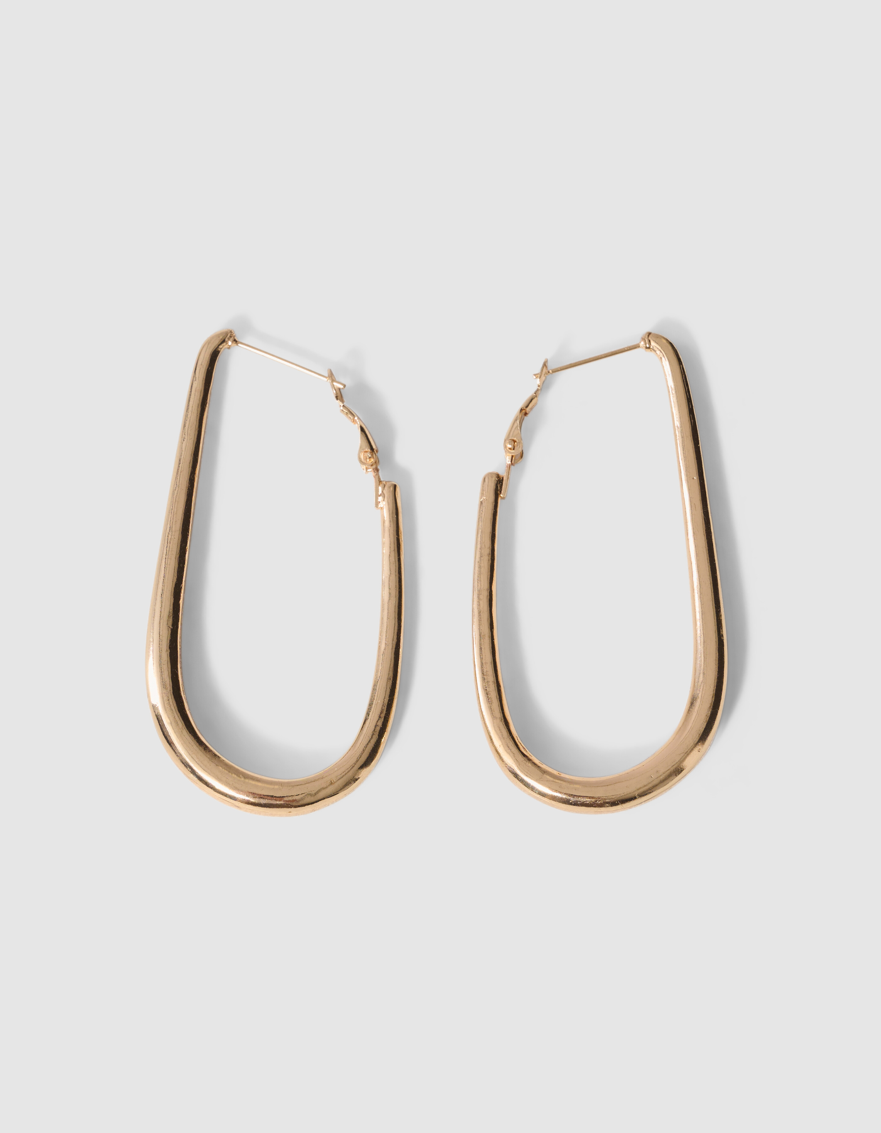 Rounded Square Ohrringe Gold SHOEBY ACCESSOIRES