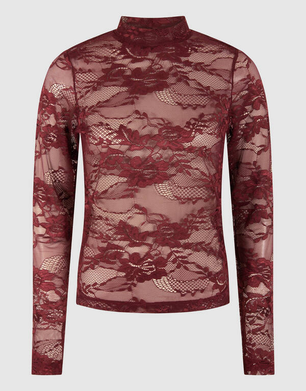 Flower Spitzenoberteil Dunkelrot SHOEBY WOMEN