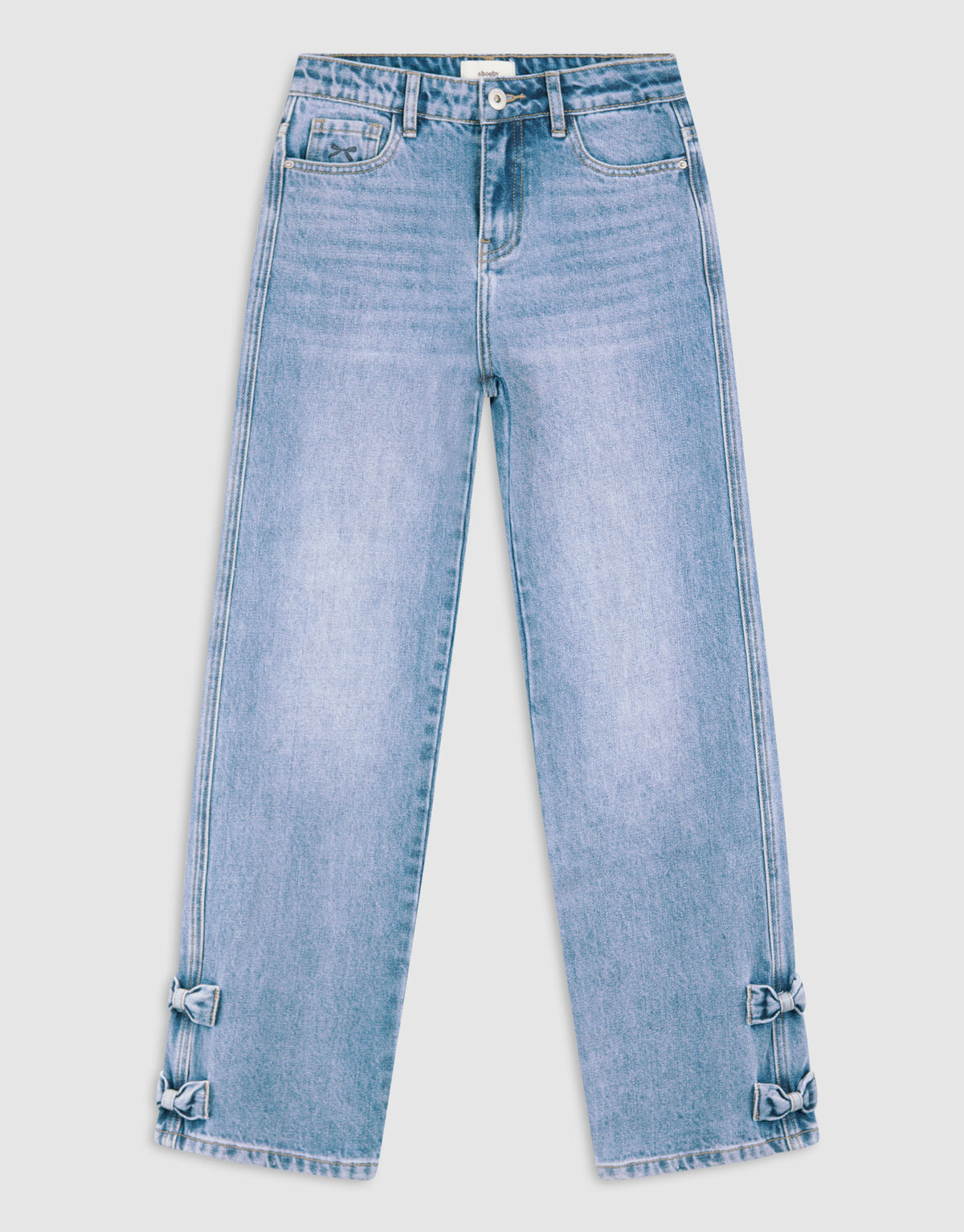 Bow Straight Fit Jeans Blau SHOEBY GIRLS
