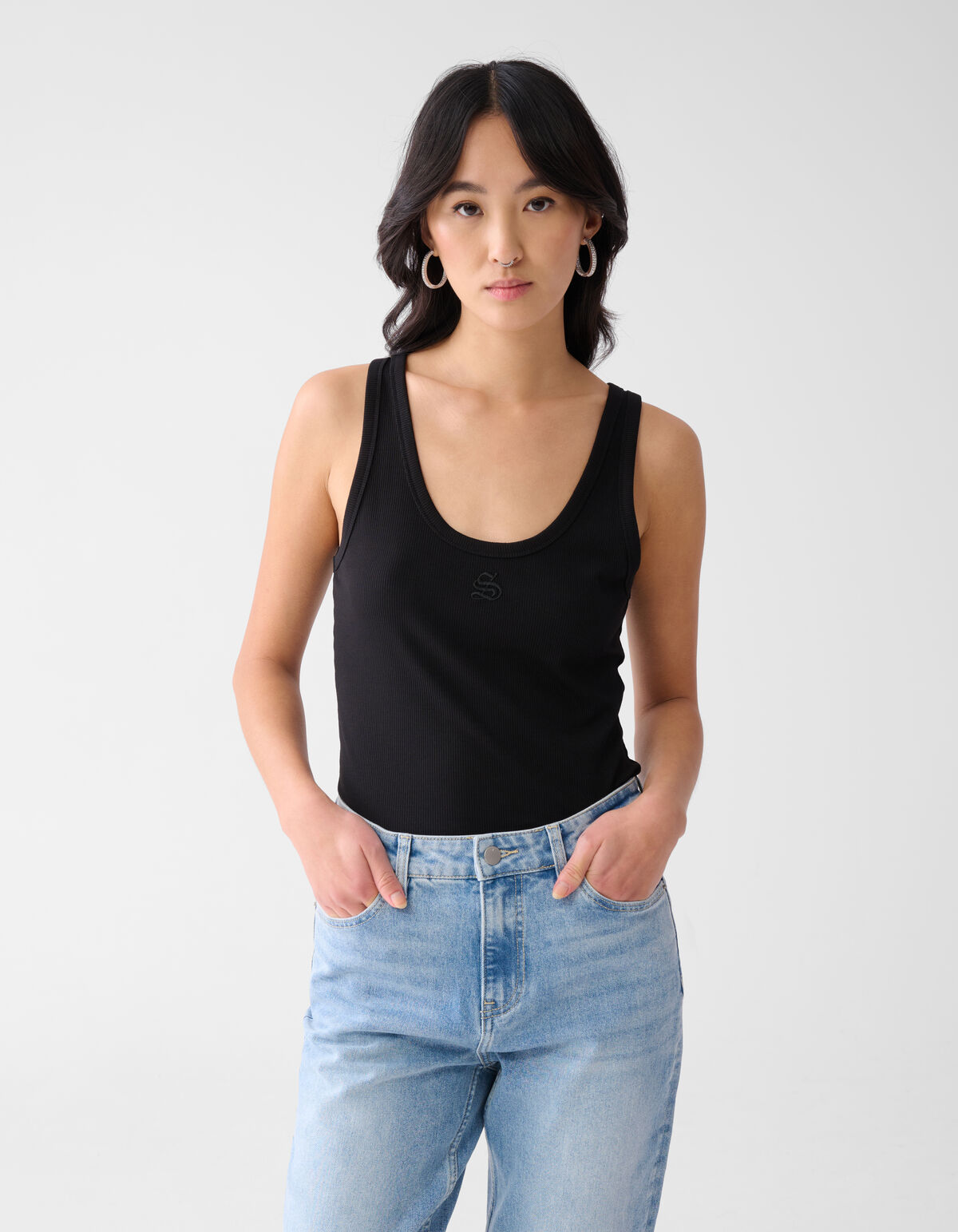Shoeby Logo Tank Top Schwarz SHOEBY WOMEN