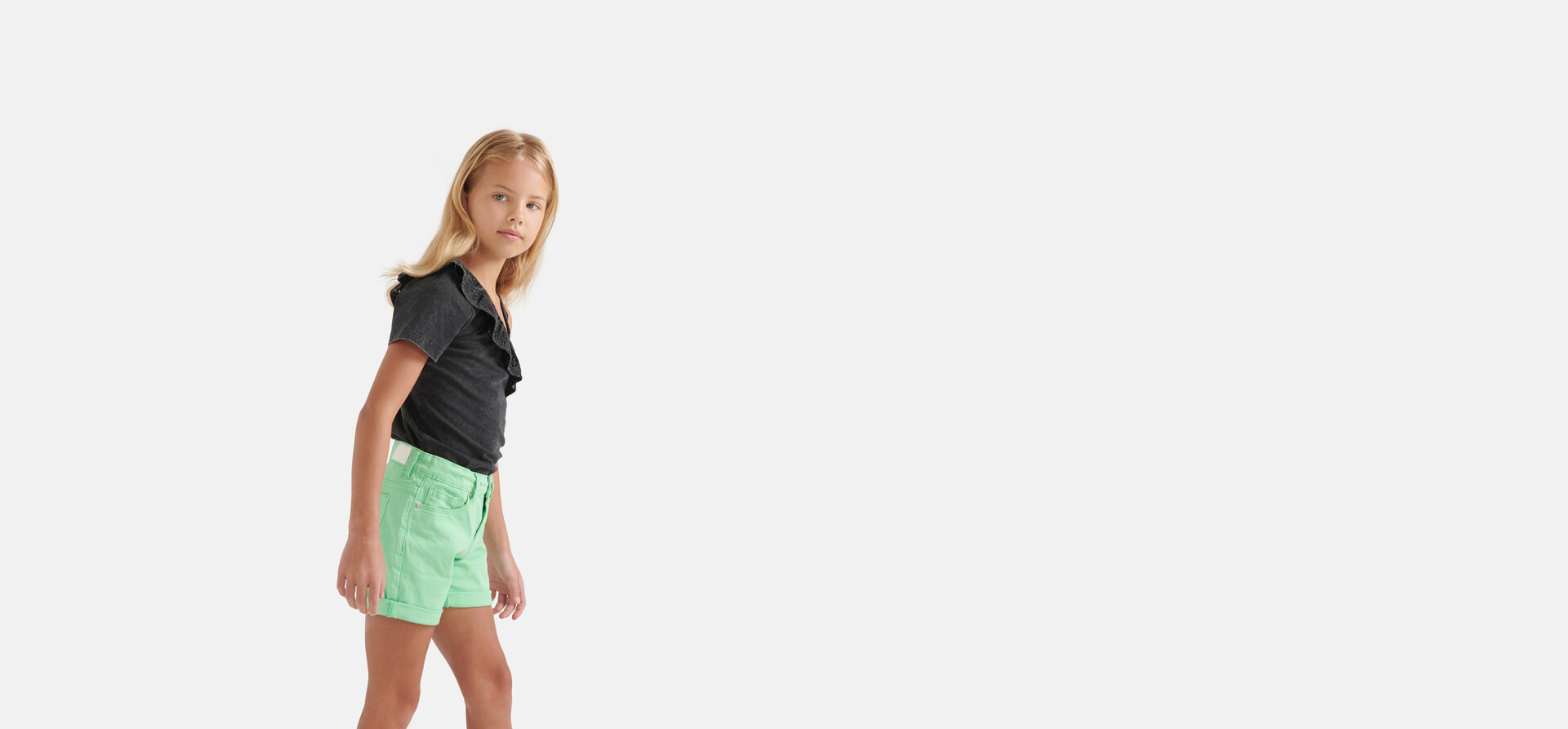 One Shoulder T-Shirt Dunkelgrau SHOEBY GIRLS