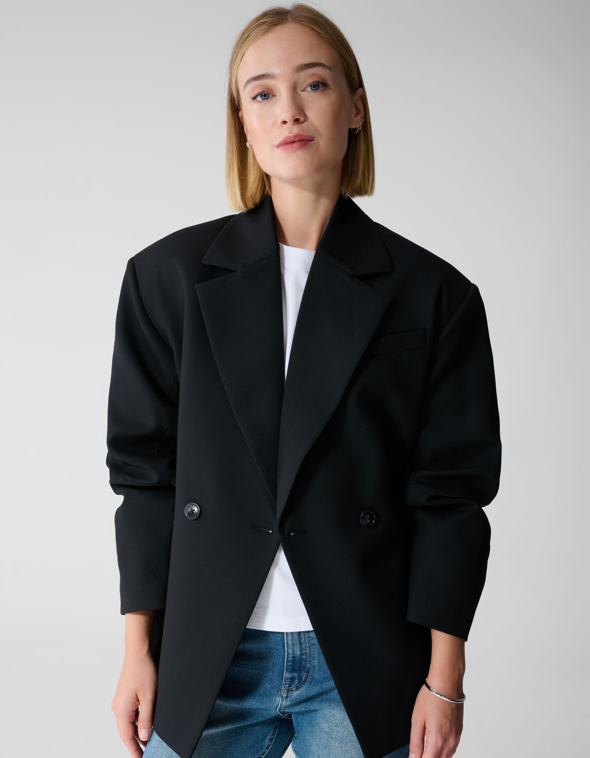 Oversized Shoulder Blazer Schwarz By Lonneke SHOEBY WOMEN