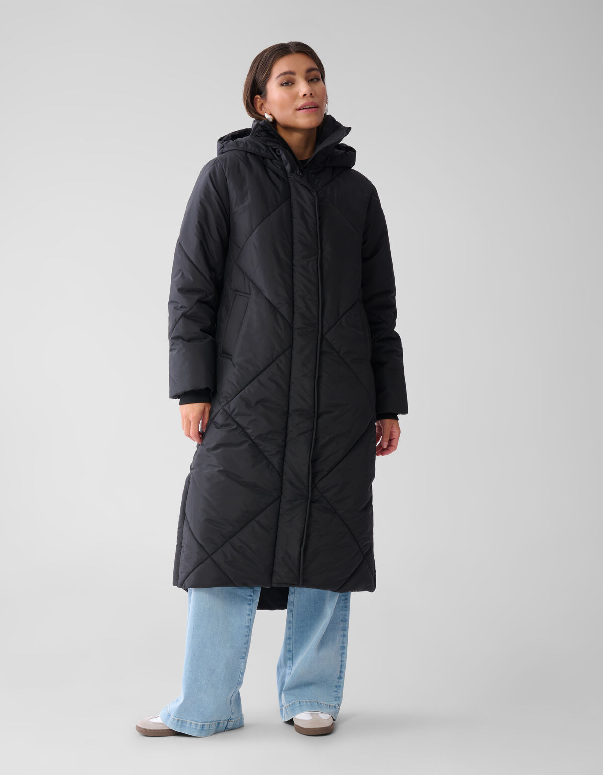 Lange Pufferjacke Schwarz SHOEBY WOMEN