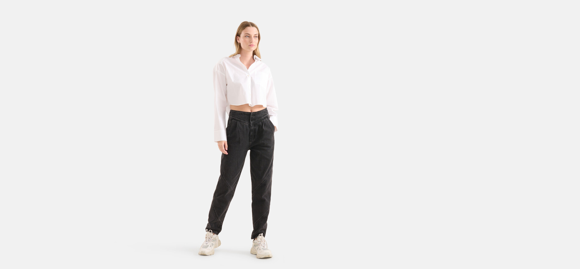 Diagonale Denim-Jeans Schwarz SHOEBY WOMEN
