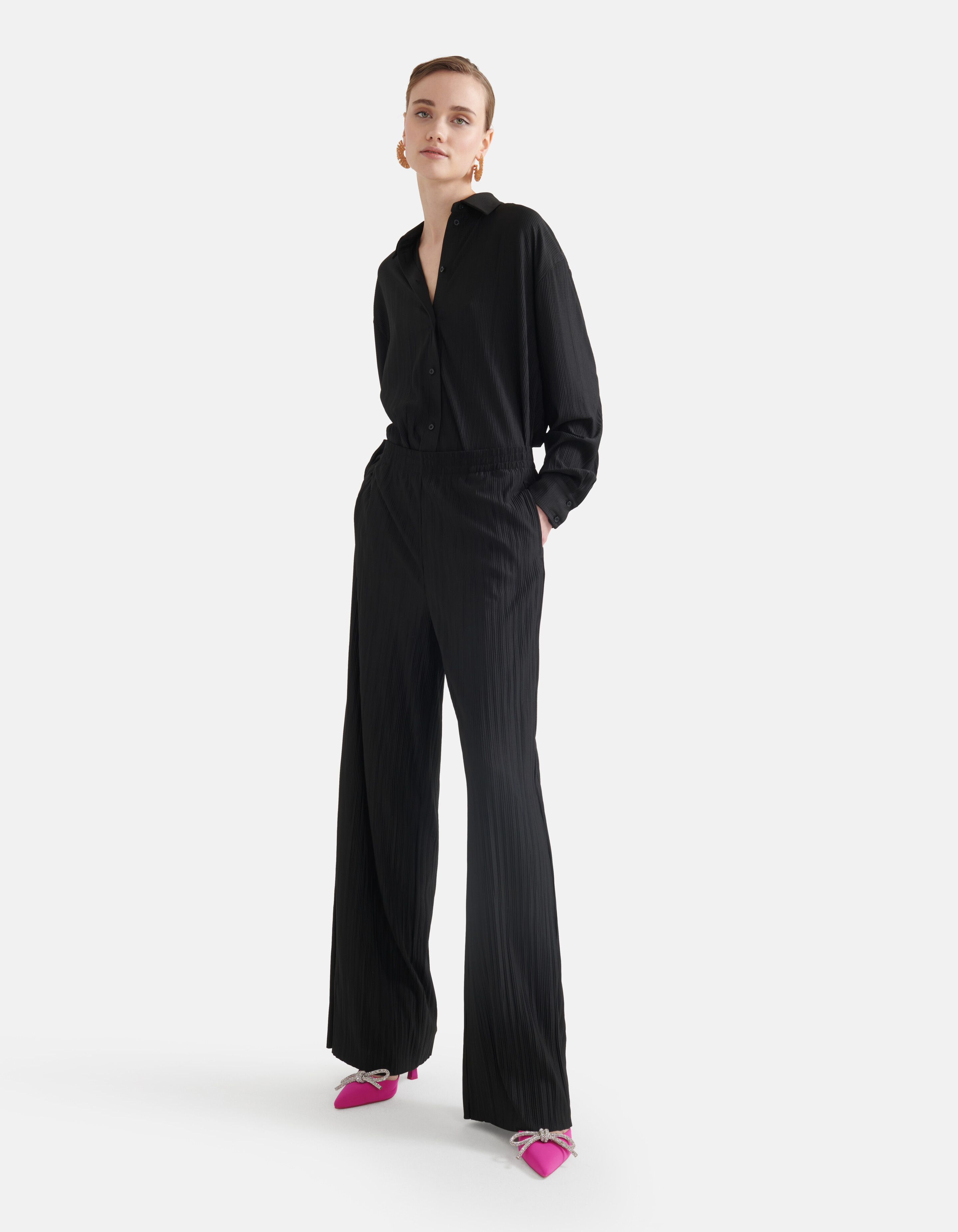 Crinkle-Hose Schwarz SHOEBY WOMEN