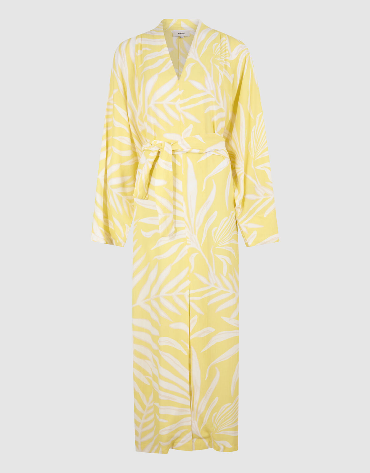 Bedrucktes Kimono-Maxikleid Hellgelb SHOEBY WOMEN