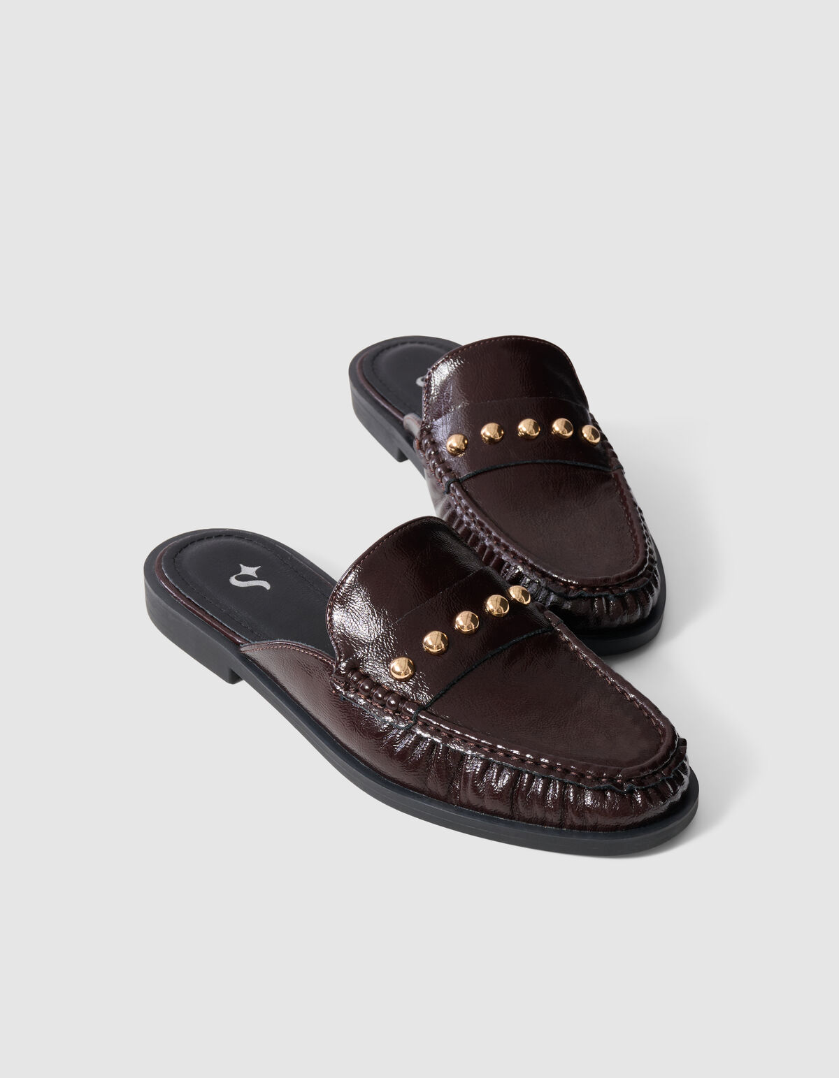 Dunkelroter Loafer mit Nieten SHOEBY SHOES