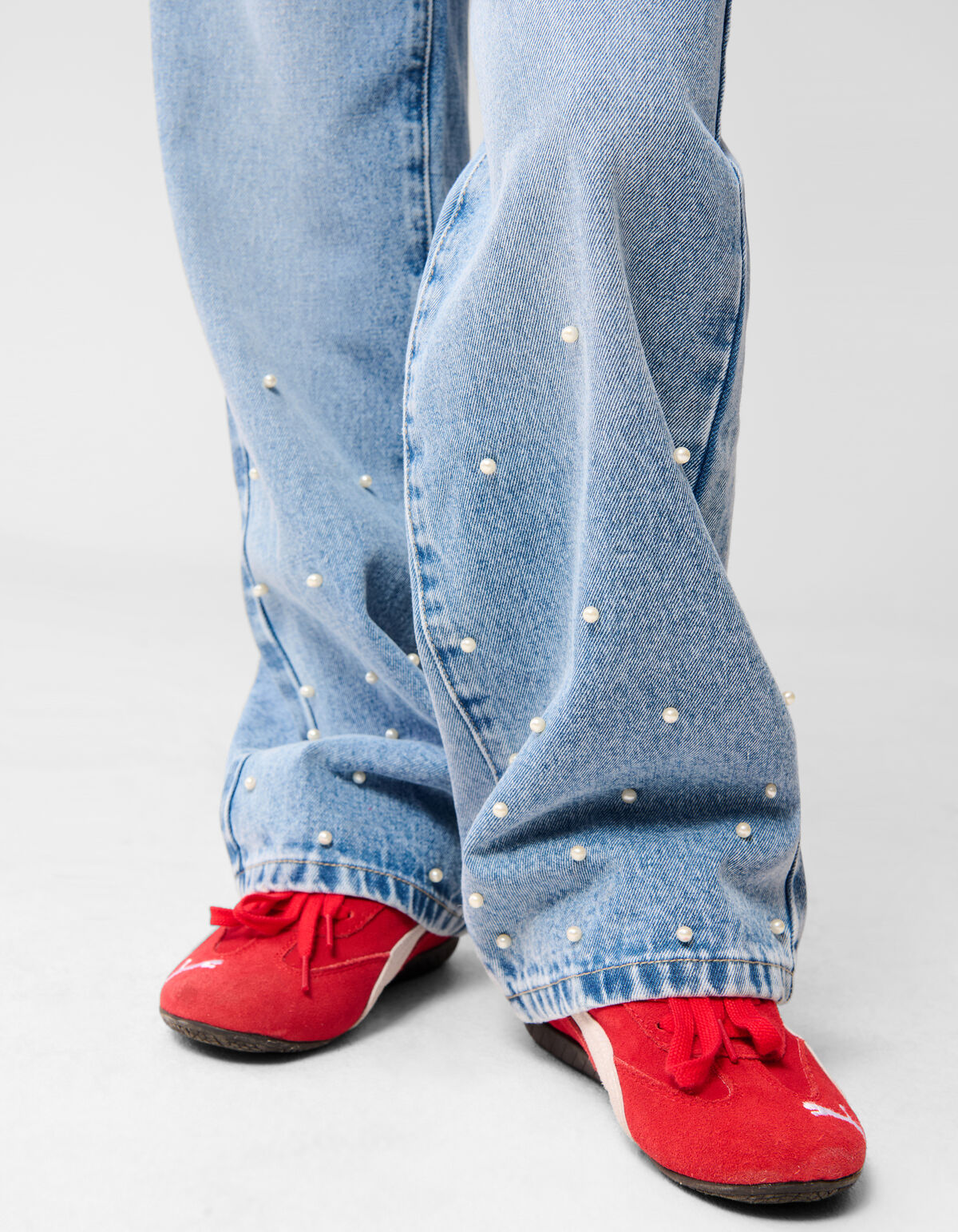 Denim Pearl Straight Fit Jeans Blau SHOEBY GIRLS
