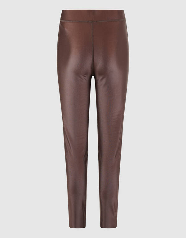 Gl&auml;nzende Leggings Dunkelbraun SHOEBY GIRLS