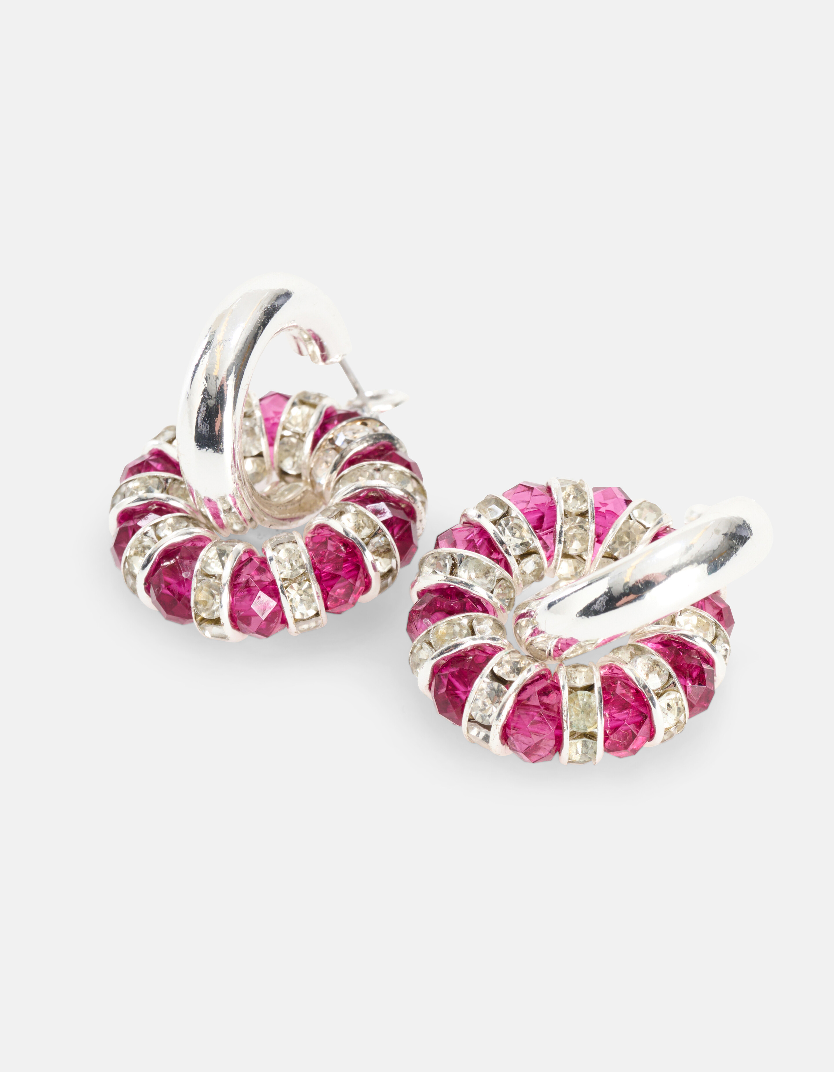 Silberne Ohrringe mit Strasssteinen SHOEBY ACCESSOIRES