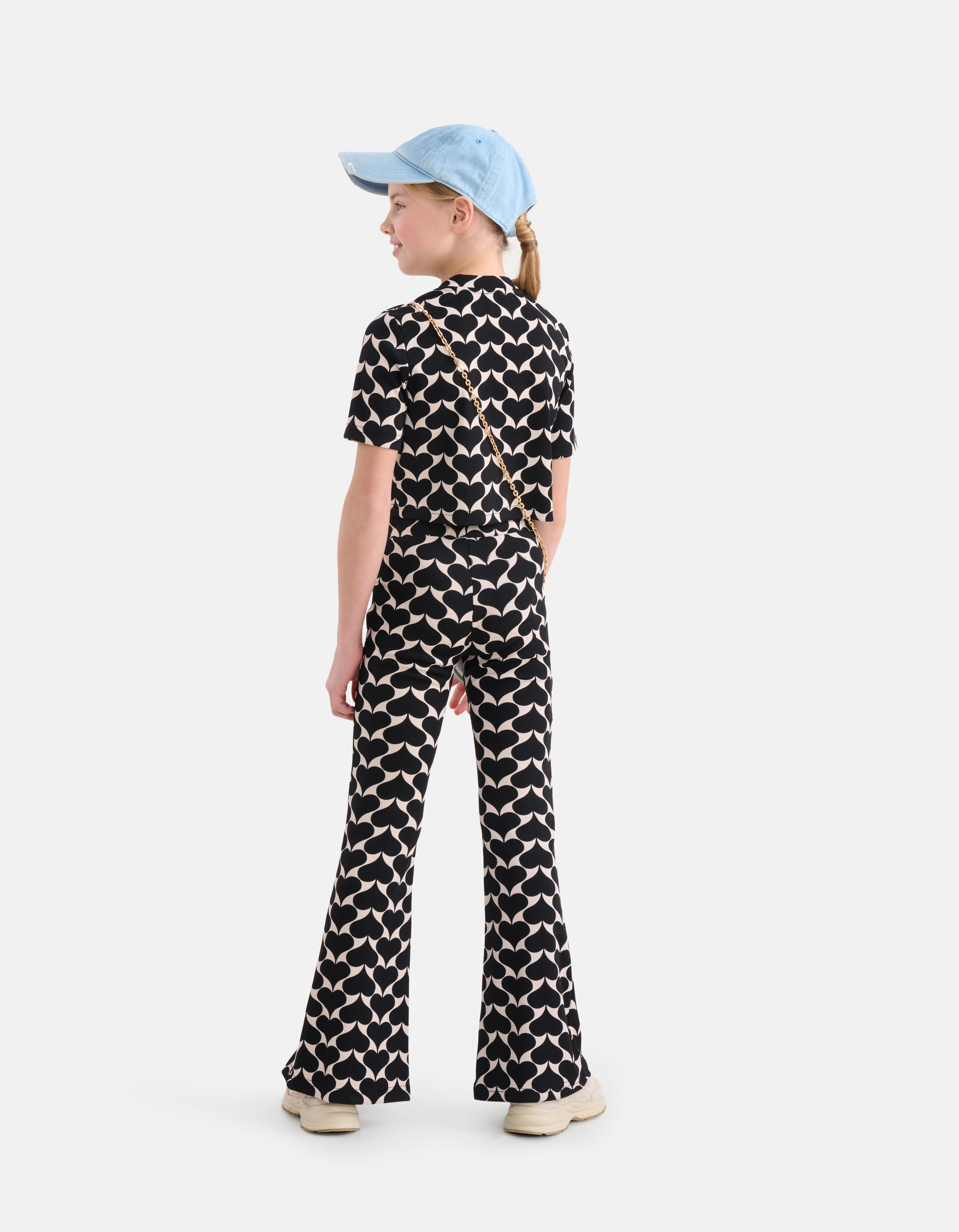 Printed Heart Top Zwart SHOEBY GIRLS