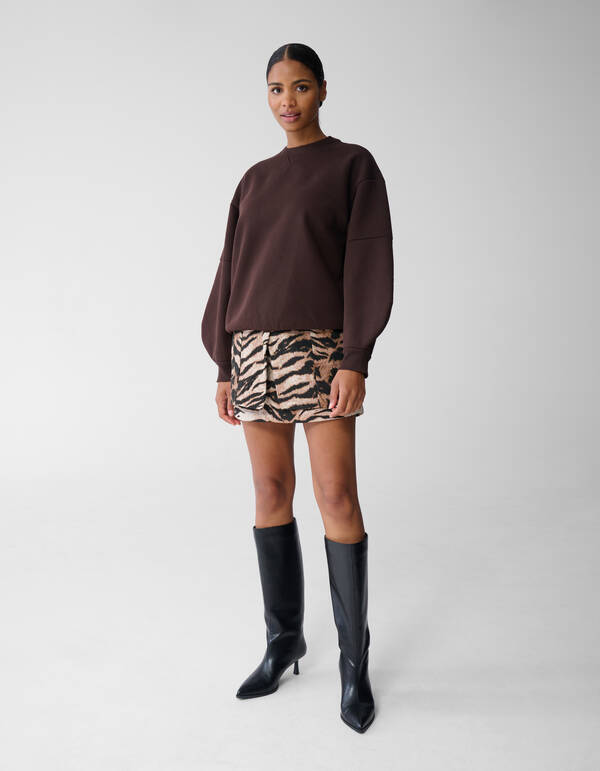 Pullover mit gro&szlig;en &Auml;rmeln Dunkelbraun SHOEBY WOMEN