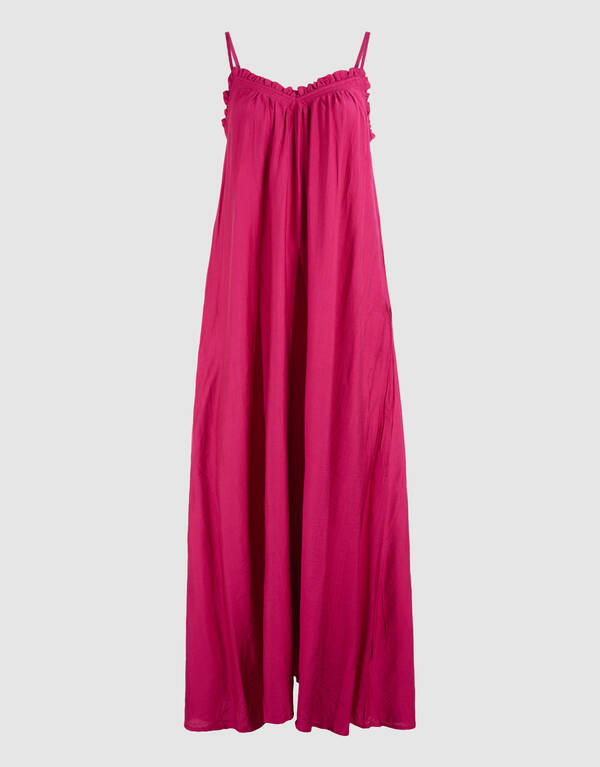 R&uuml;schen-Maxikleid Rosa SHOEBY WOMEN