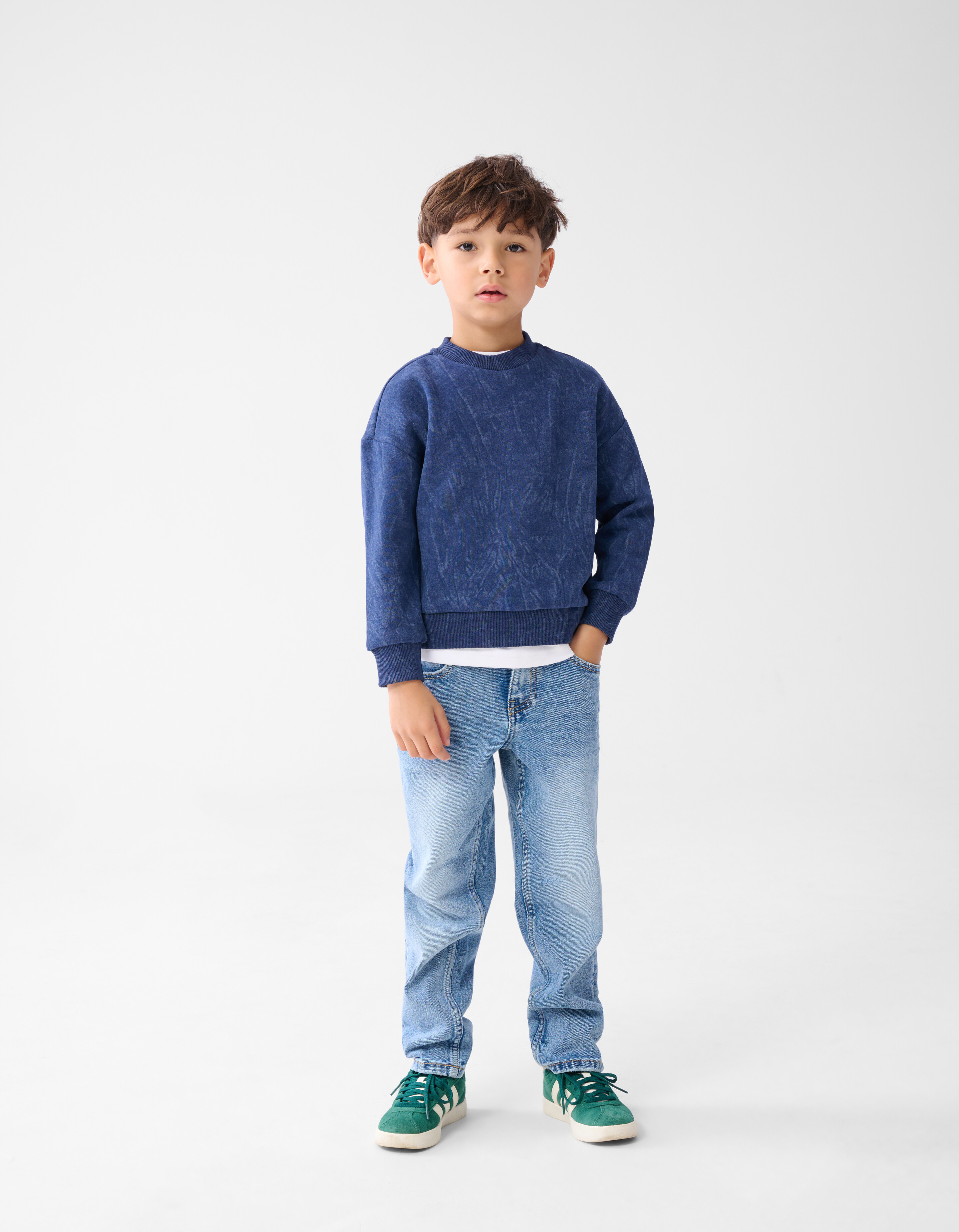 Bedruckter Pullover Dunkelblau SHOEBY BOYS