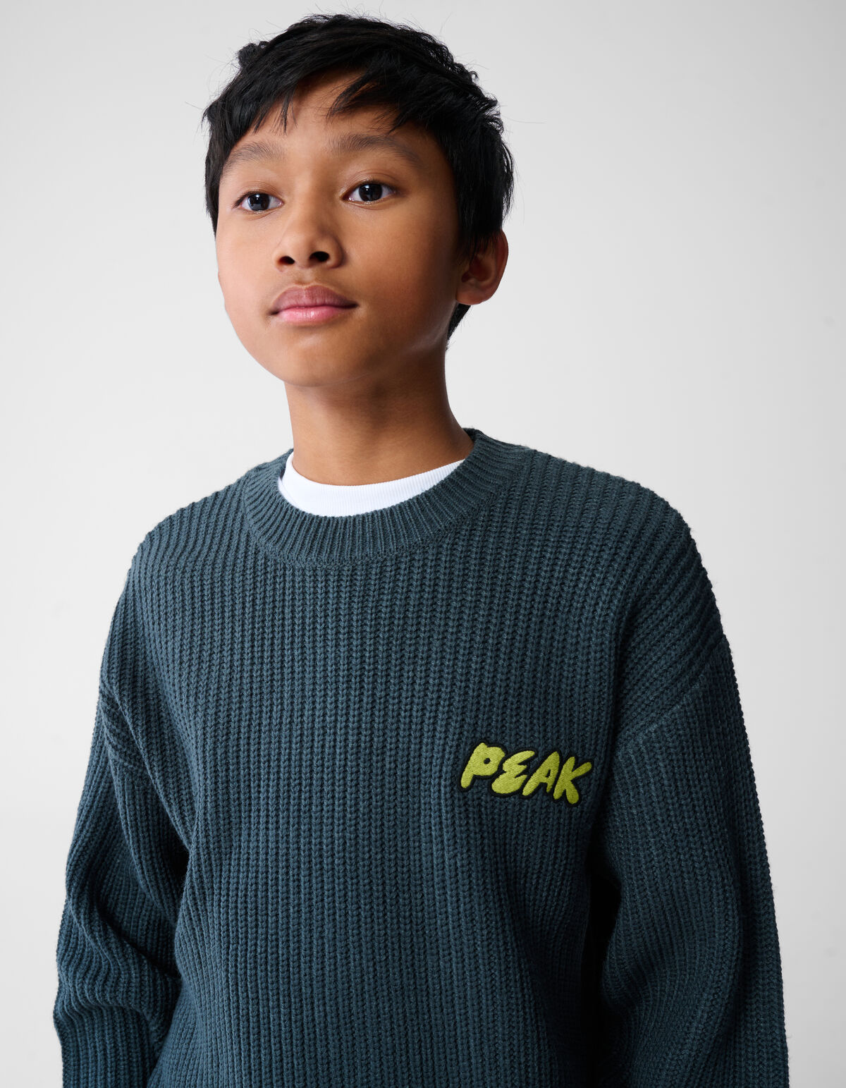 Peak Stickerei Strickpullover Grün SHOEBY BOYS