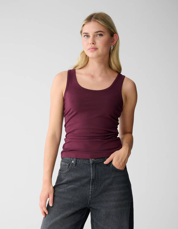 Basic Tanktop Dunkelrot SHOEBY WOMEN
