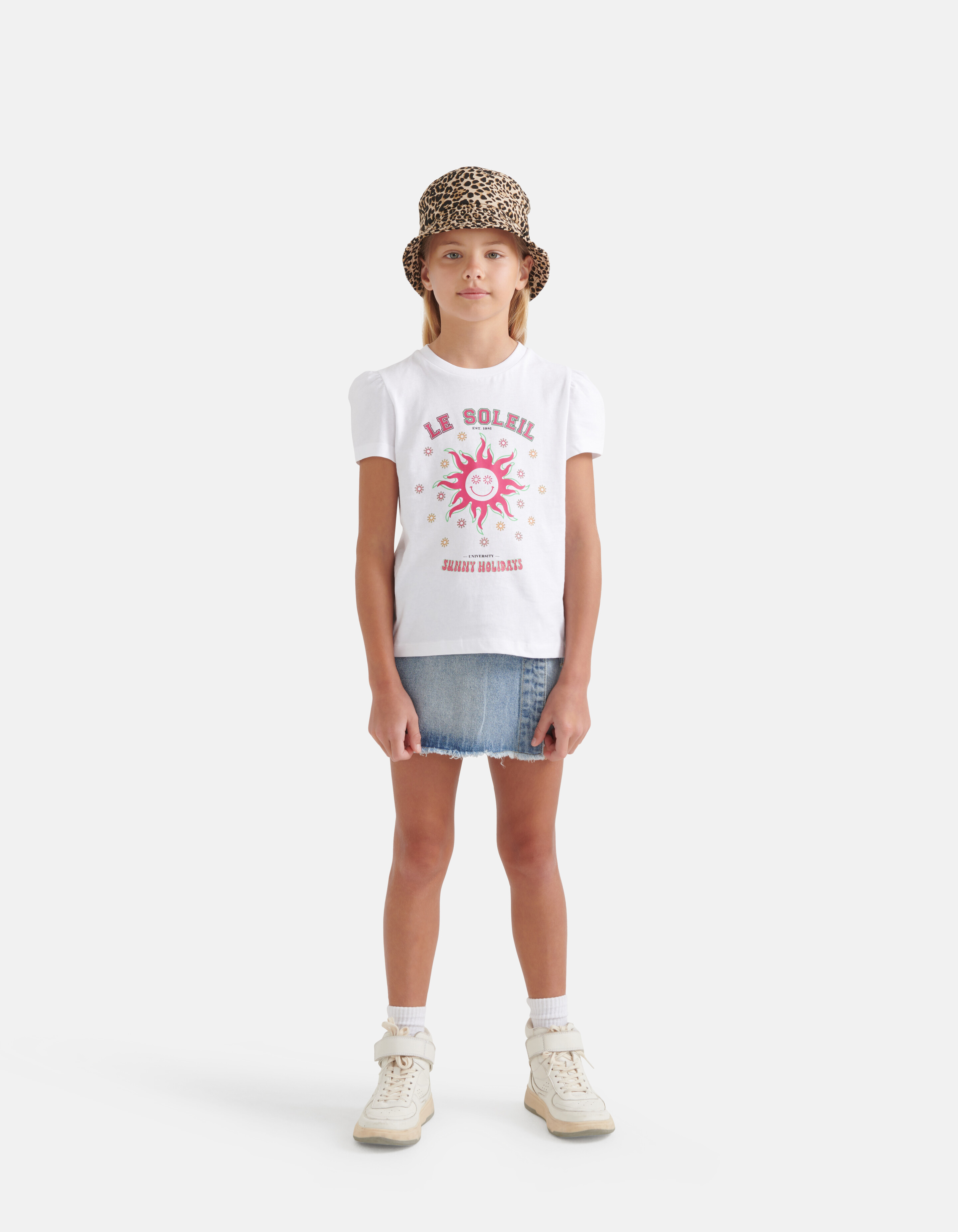 Bedrucktes T-shirt Weiß SHOEBY GIRLS