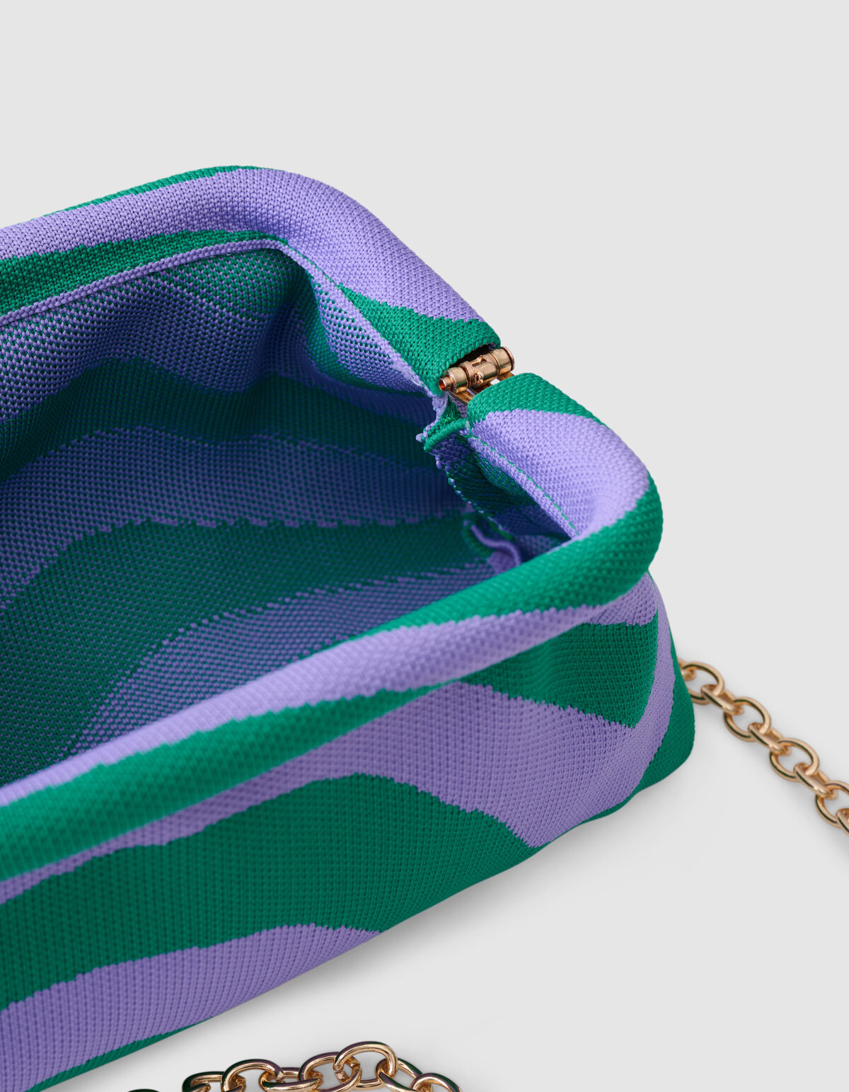 gestrickte Clutch in Gr&uuml;n SHOEBY ACCESSOIRES